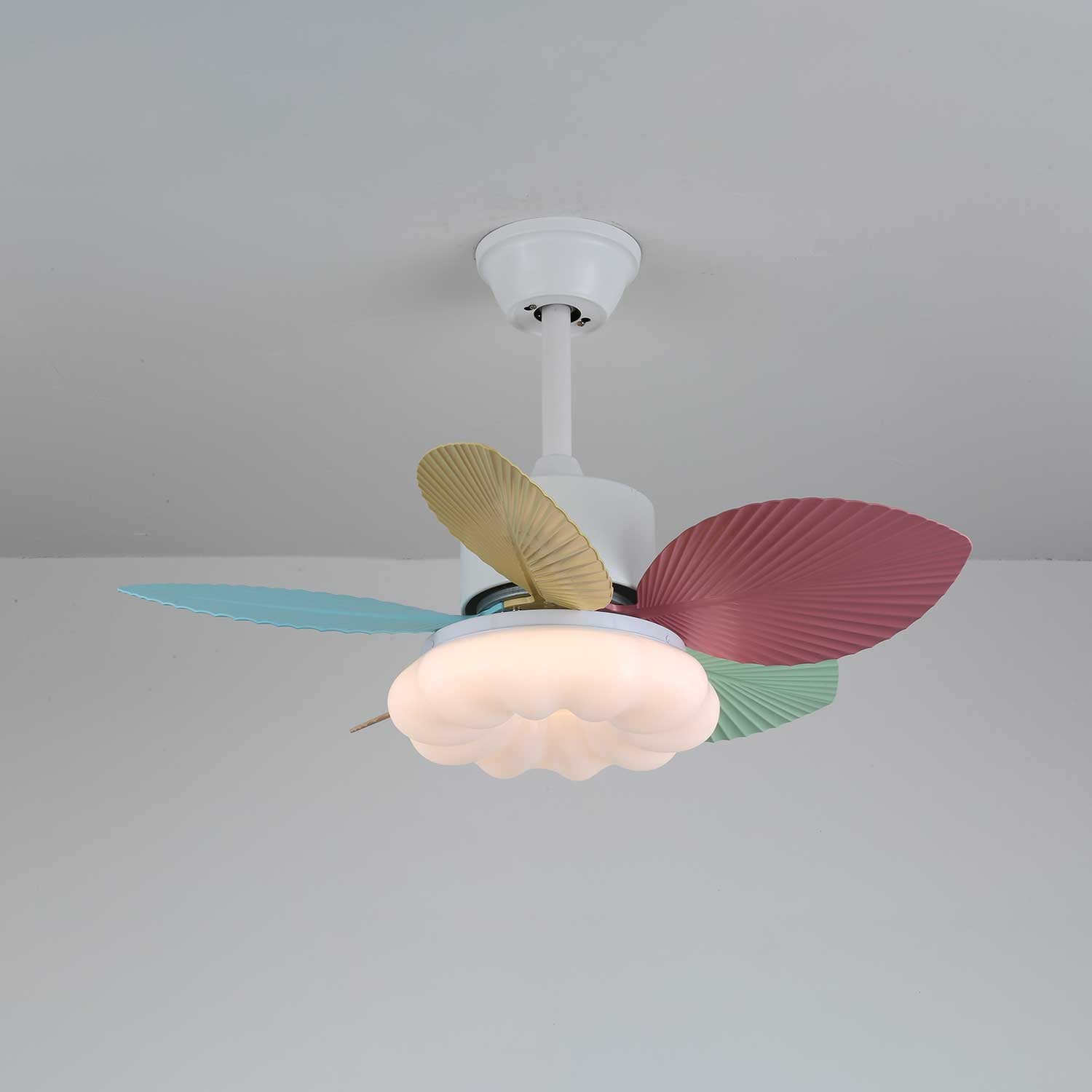 Liora Colorful Glass Ceiling Fan Light - Letslighting