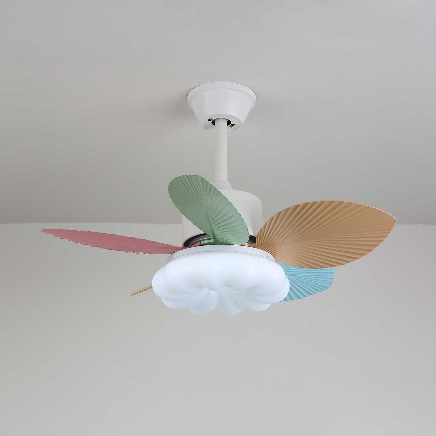 Liora Colorful Glass Ceiling Fan Light - Letslighting