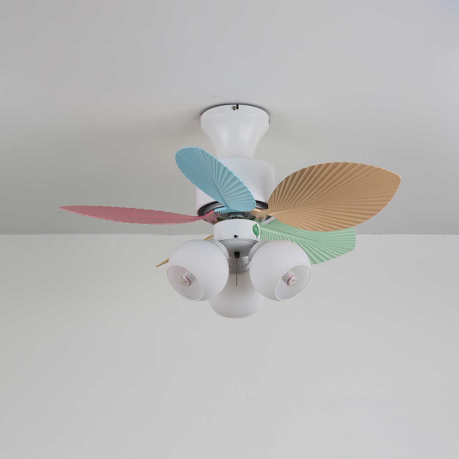 Liora Colorful Glass Ceiling Fan Light - Letslighting