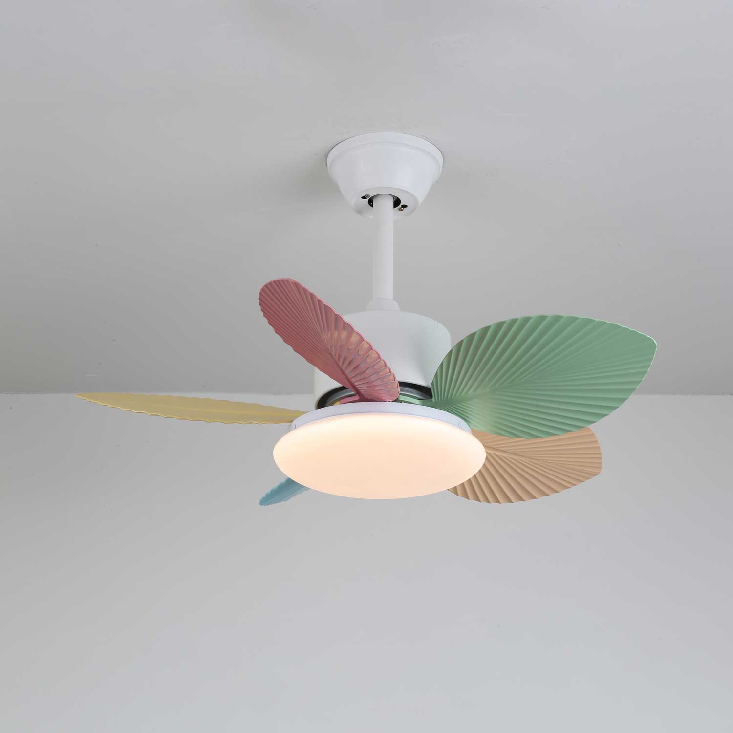 Liora Colorful Glass Ceiling Fan Light - Letslighting