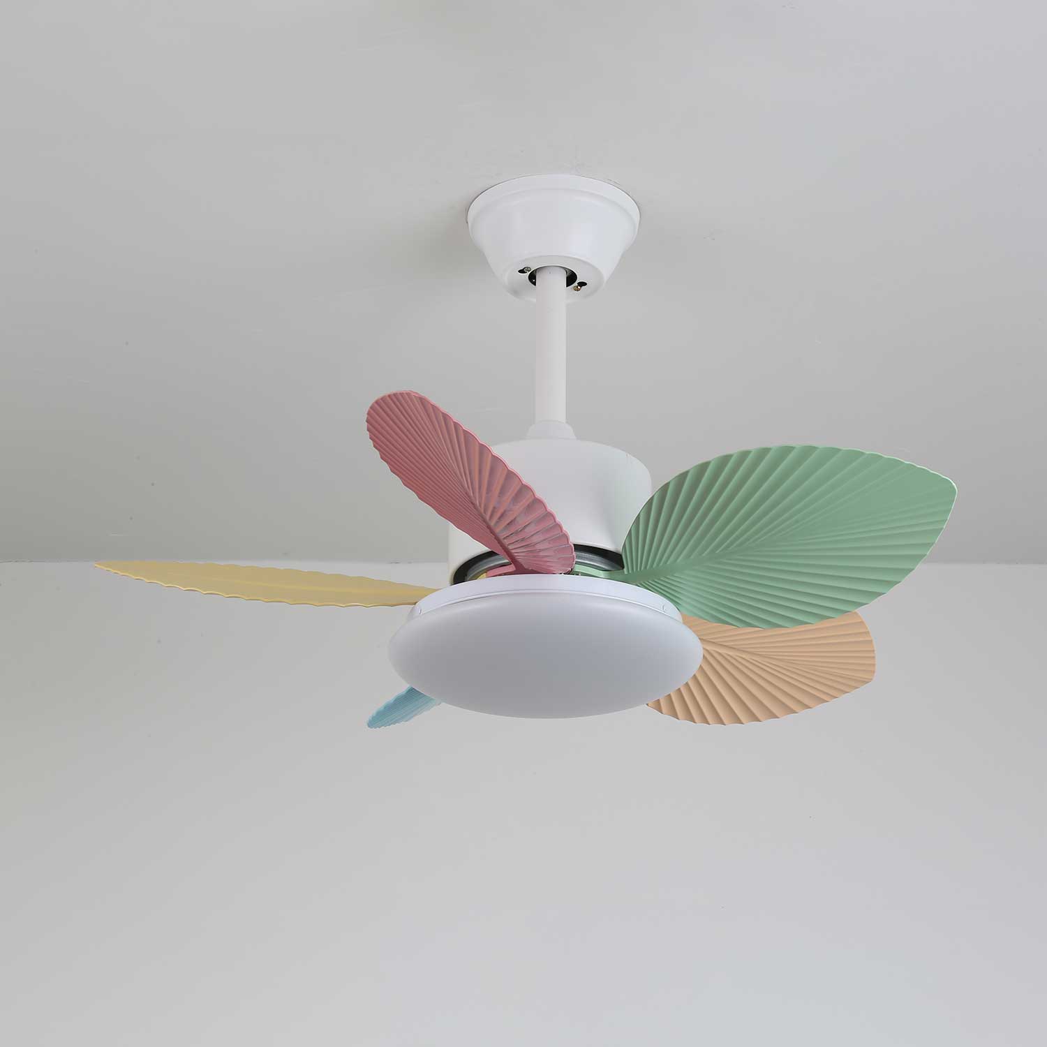 Liora Colorful Glass Ceiling Fan Light - Letslighting