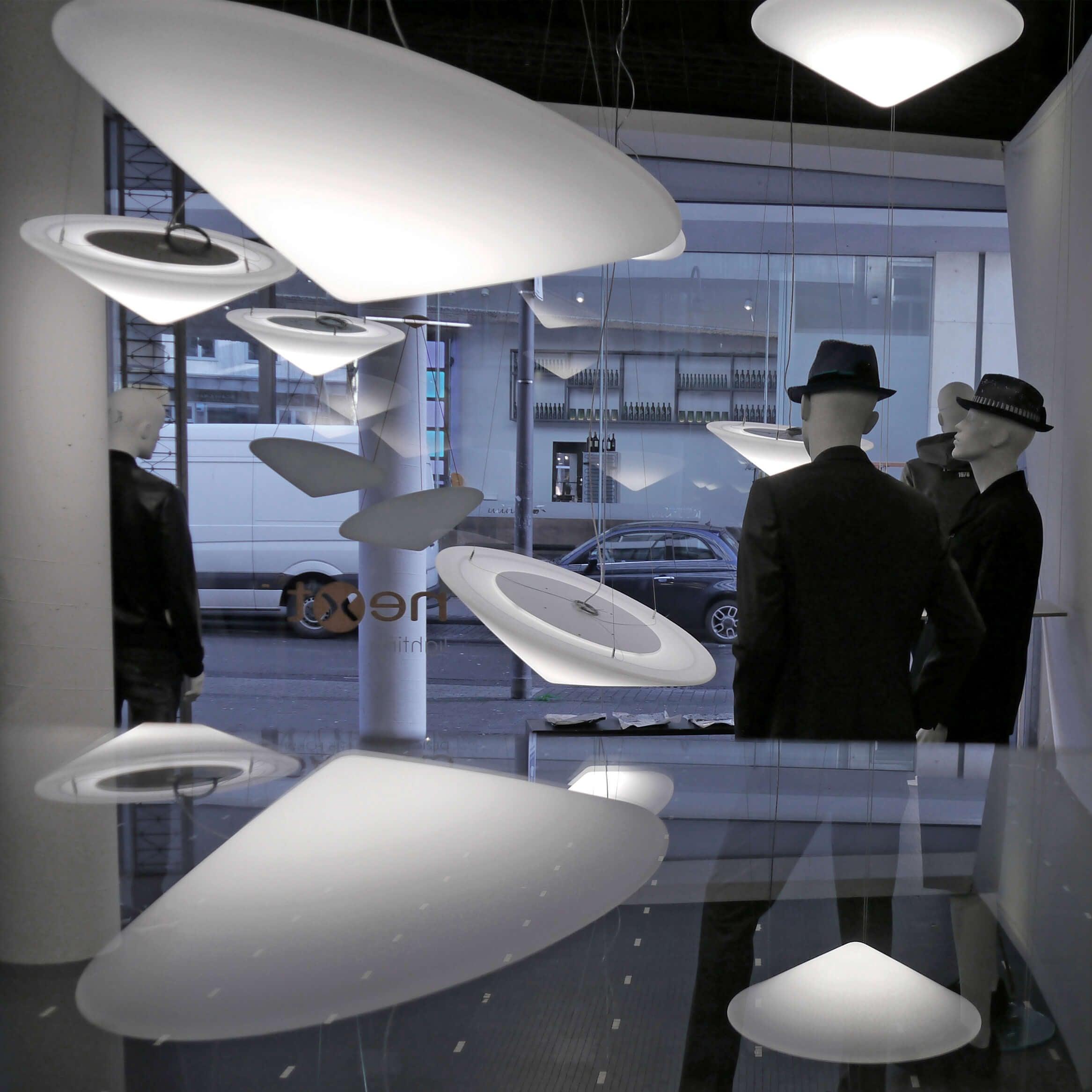 Solara Pendant Lamp Polyethylene Tilted Hat Minimalist - Letslighting