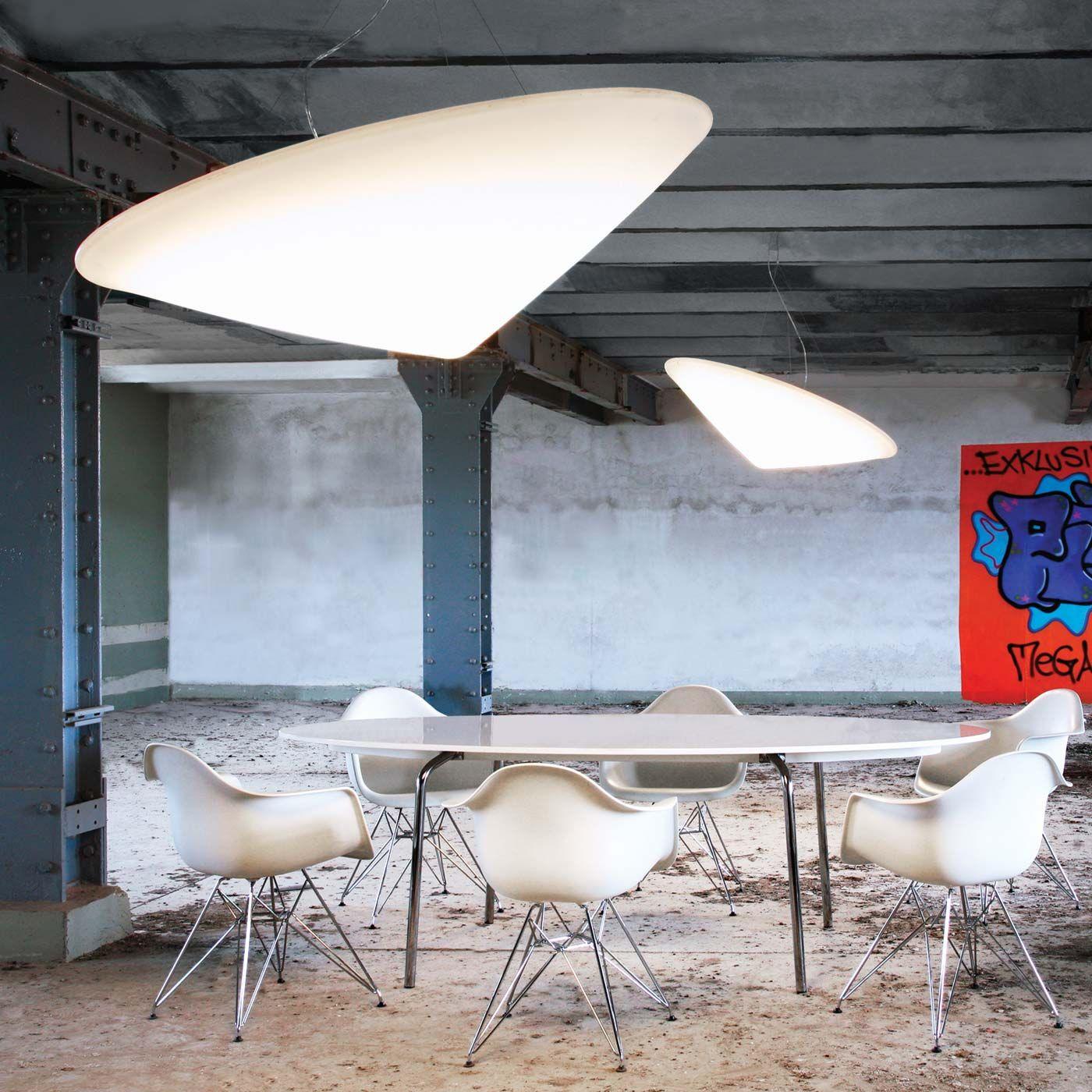 Solara Pendant Lamp Polyethylene Tilted Hat Minimalist - Letslighting