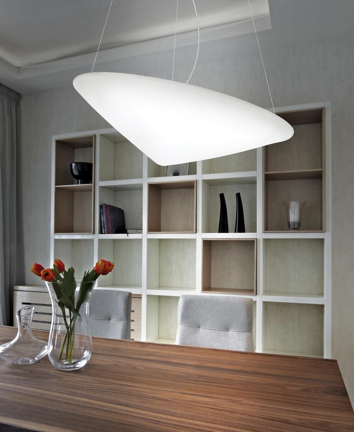 Solara Pendant Lamp Polyethylene Tilted Hat Minimalist - Letslighting