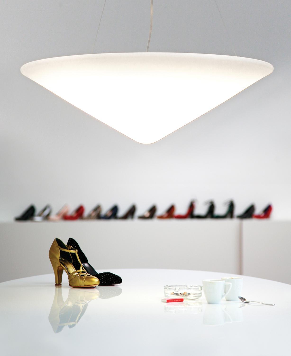 Solara Pendant Lamp Polyethylene Tilted Hat Minimalist - Letslighting