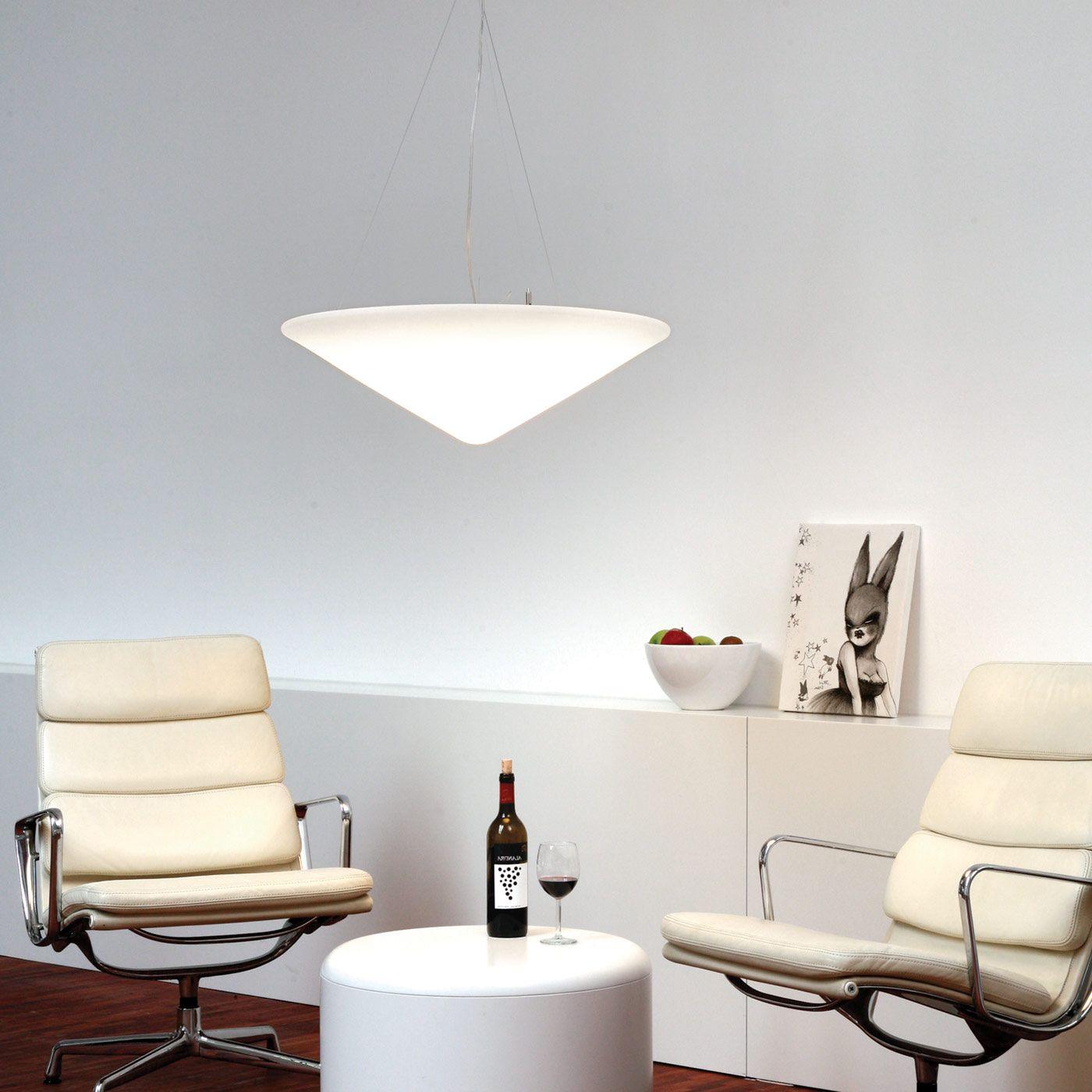 Solara Pendant Lamp Polyethylene Tilted Hat Minimalist - Letslighting