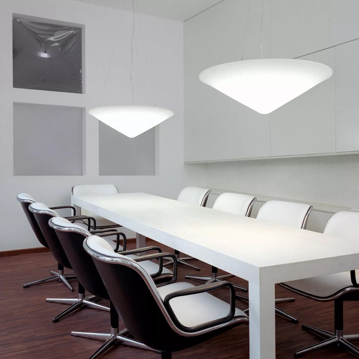 Solara Pendant Lamp Polyethylene Tilted Hat Minimalist - Letslighting