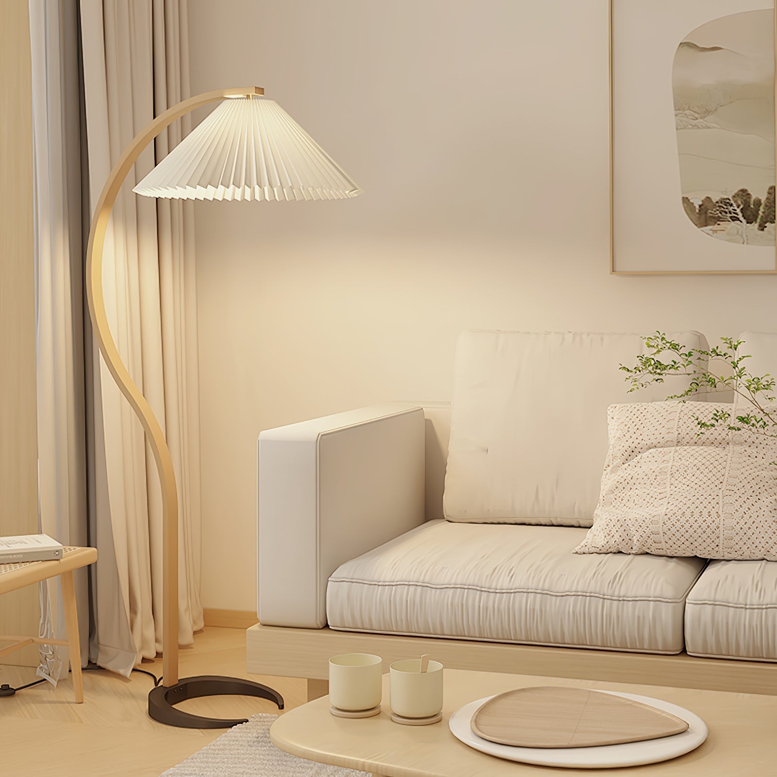 Viaro Wood Floor Lamp - Letslighting