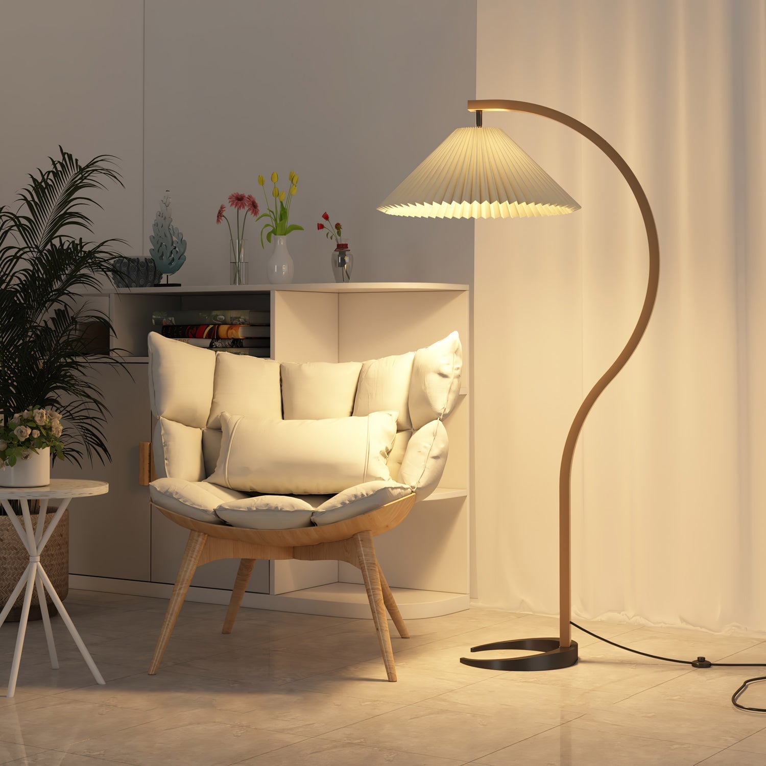 Viaro Wood Floor Lamp - Letslighting