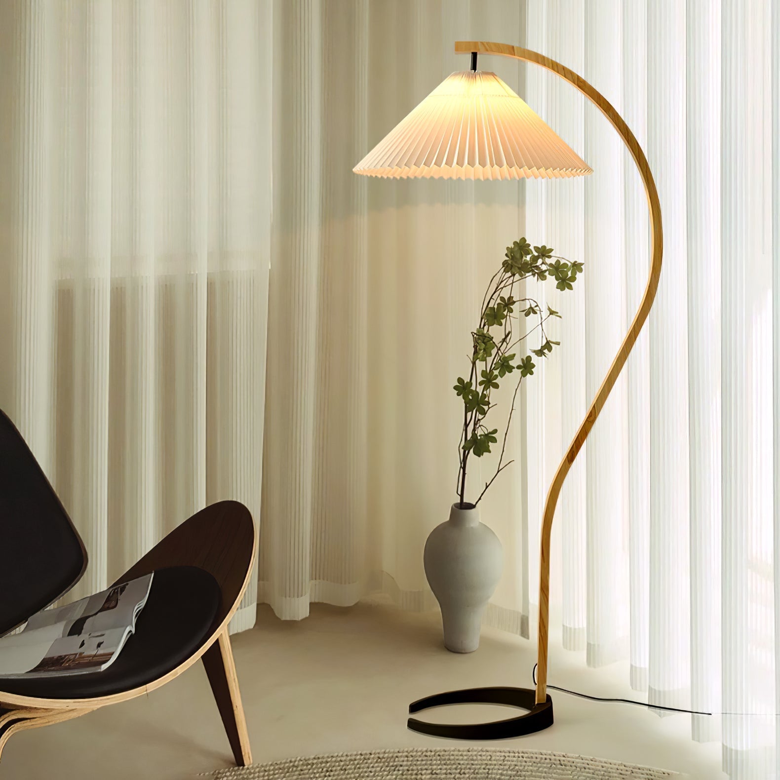 Viaro Wood Floor Lamp - Letslighting