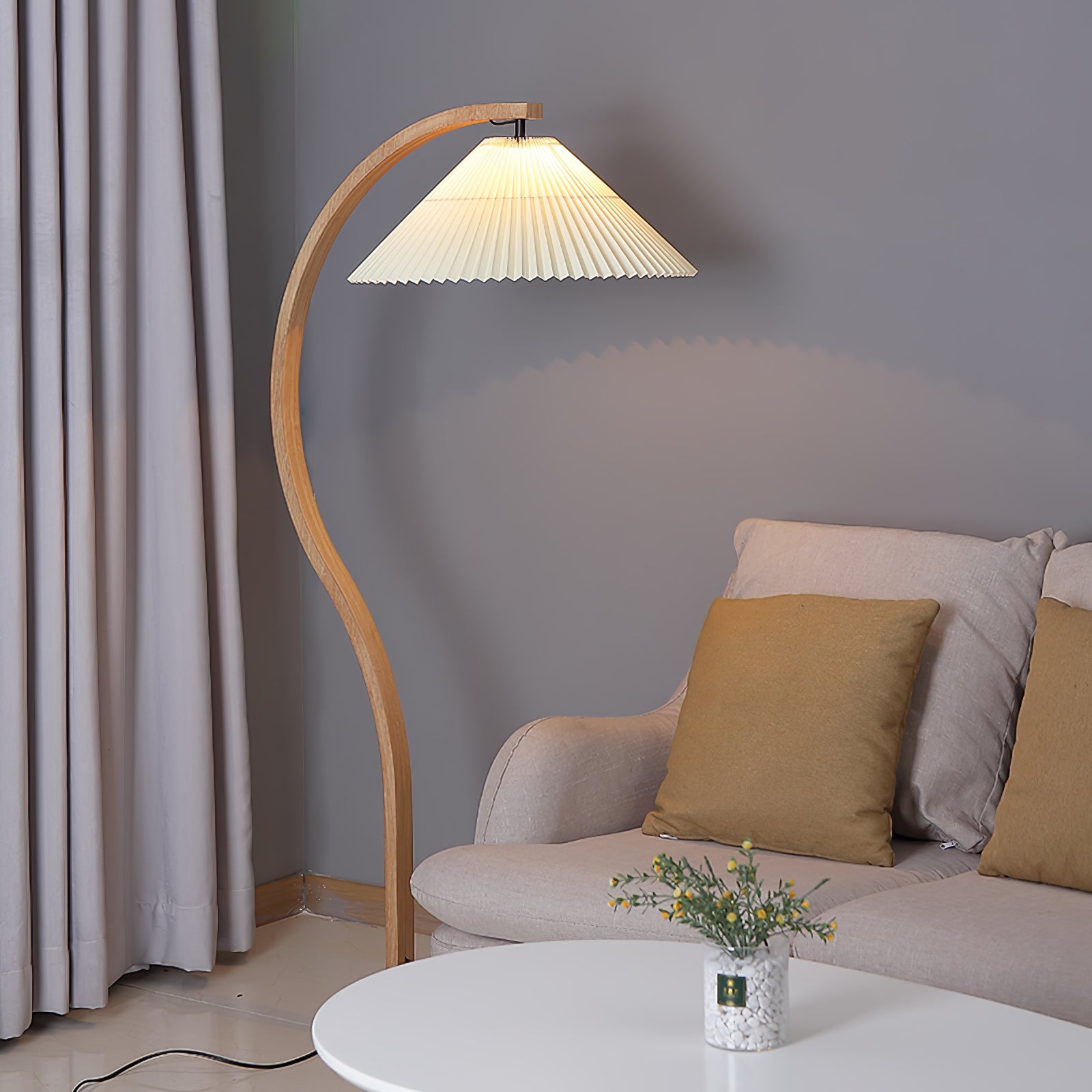 Viaro Wood Floor Lamp - Letslighting