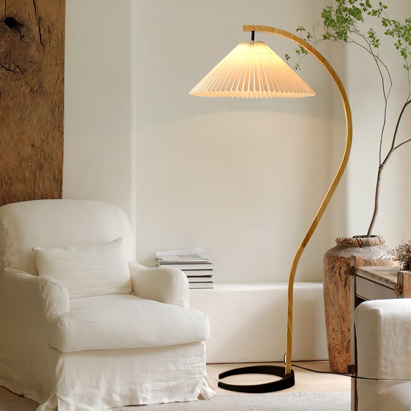 Viaro Wood Floor Lamp - Letslighting