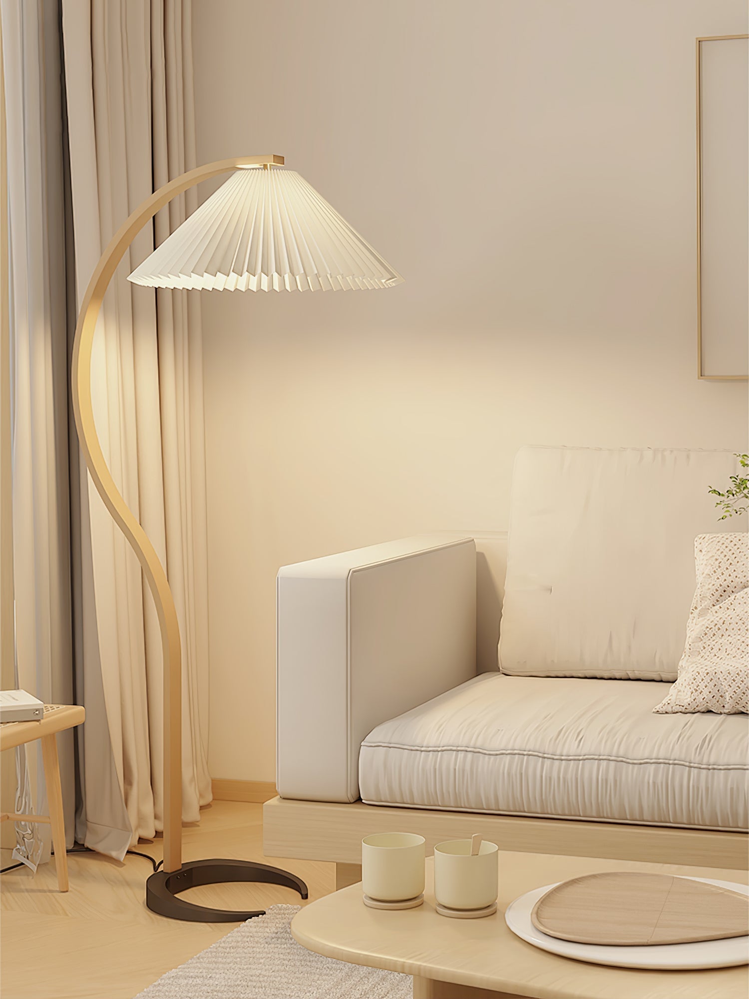Viaro Wood Floor Lamp - Letslighting