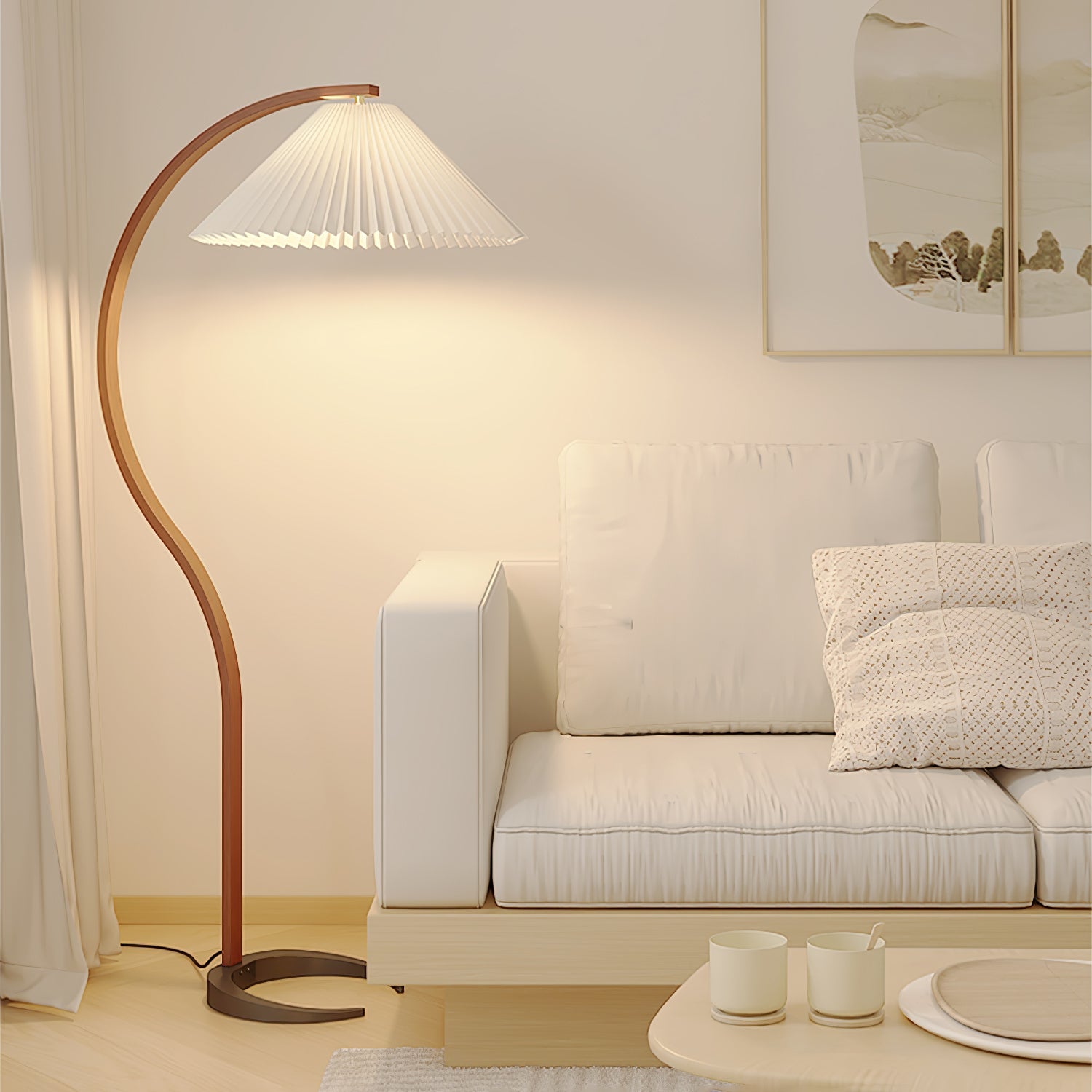 Viaro Wood Floor Lamp - Letslighting