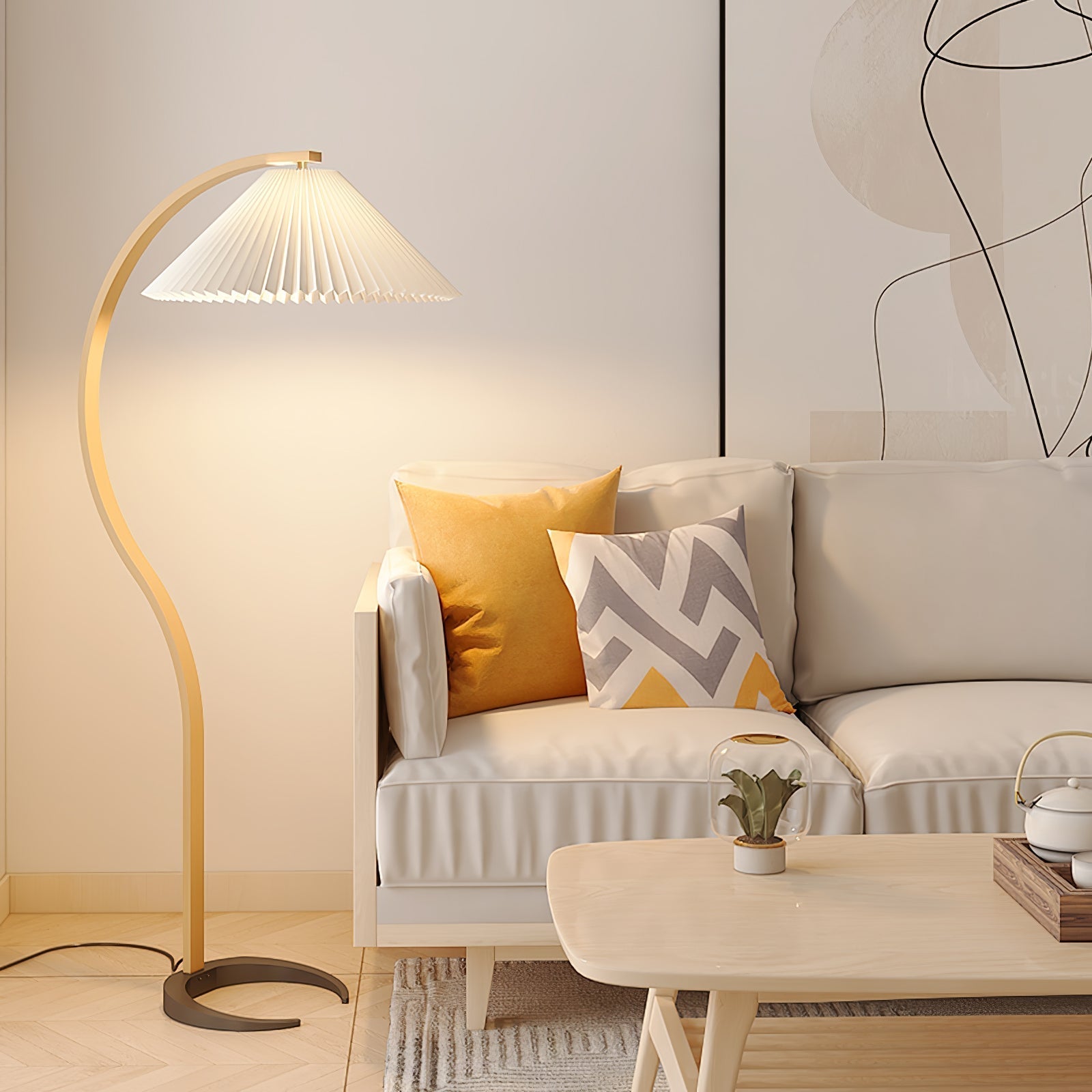 Viaro Wood Floor Lamp - Letslighting