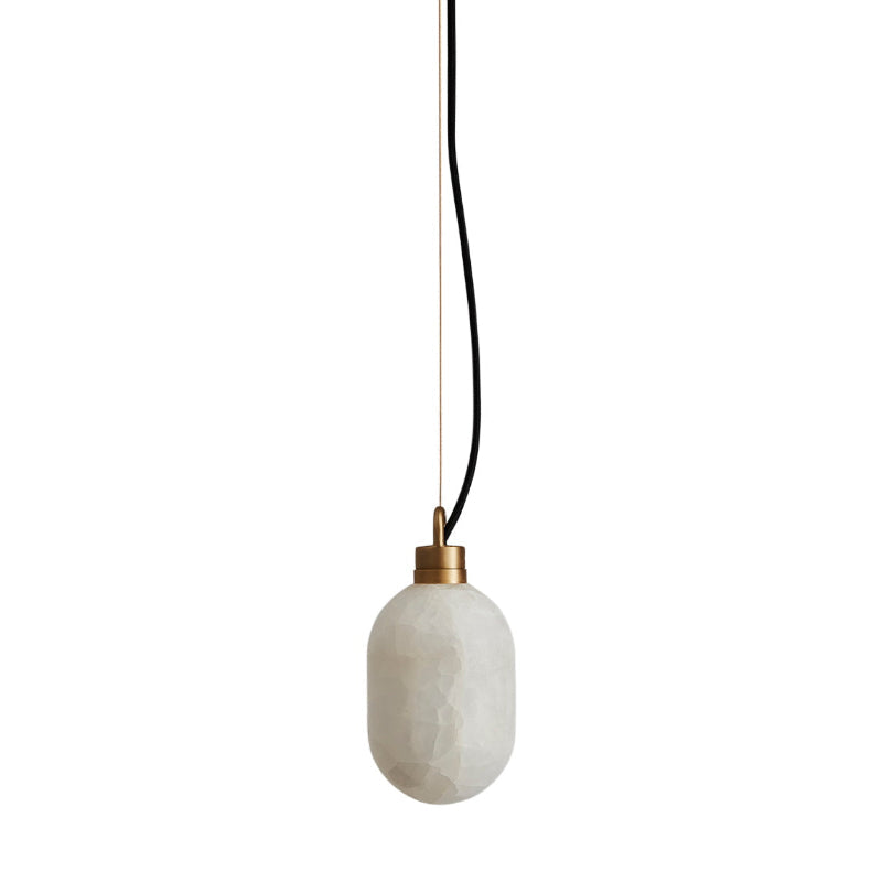 Umbra Modern Minimalist Brass Alabaster Pendant Lamp - Letslighting