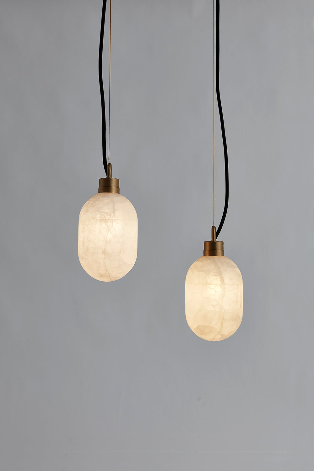 Umbra Modern Minimalist Brass Alabaster Pendant Lamp - Letslighting