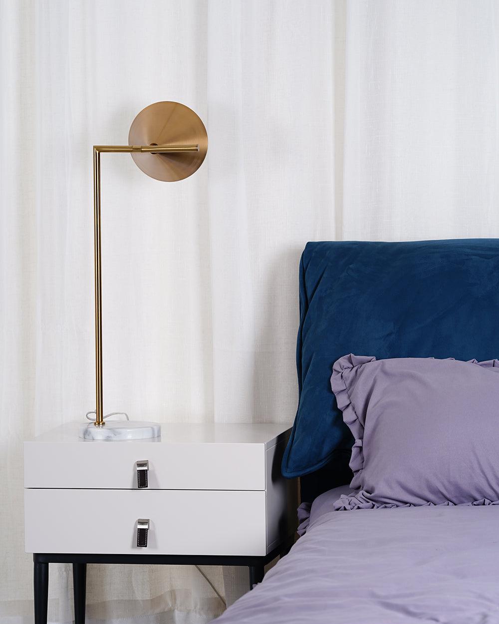 Neliace Marble Industrial Table Lamp - Letslighting