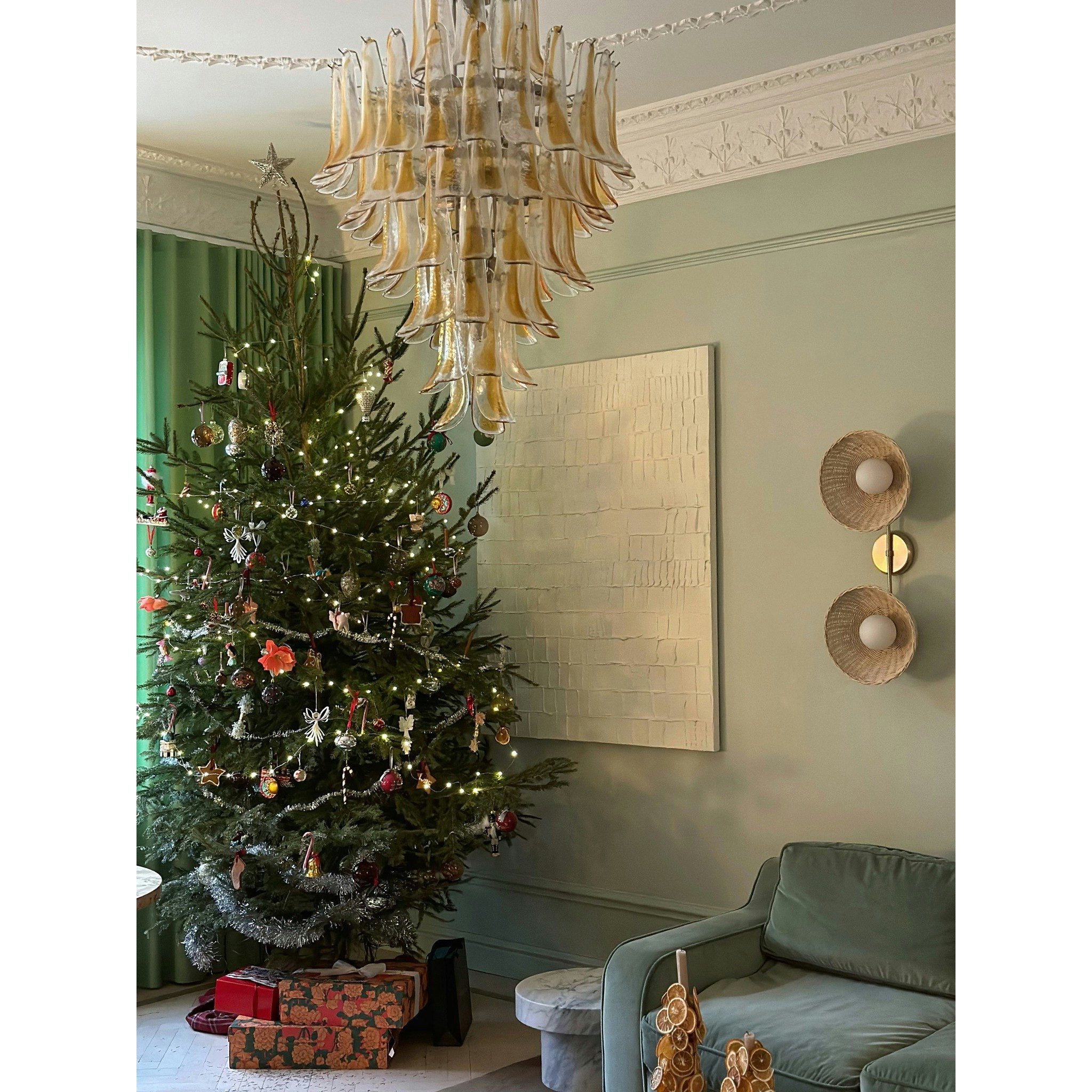 Zinc Postmodern Luxury Petal Glass Chandelier - Letslighting