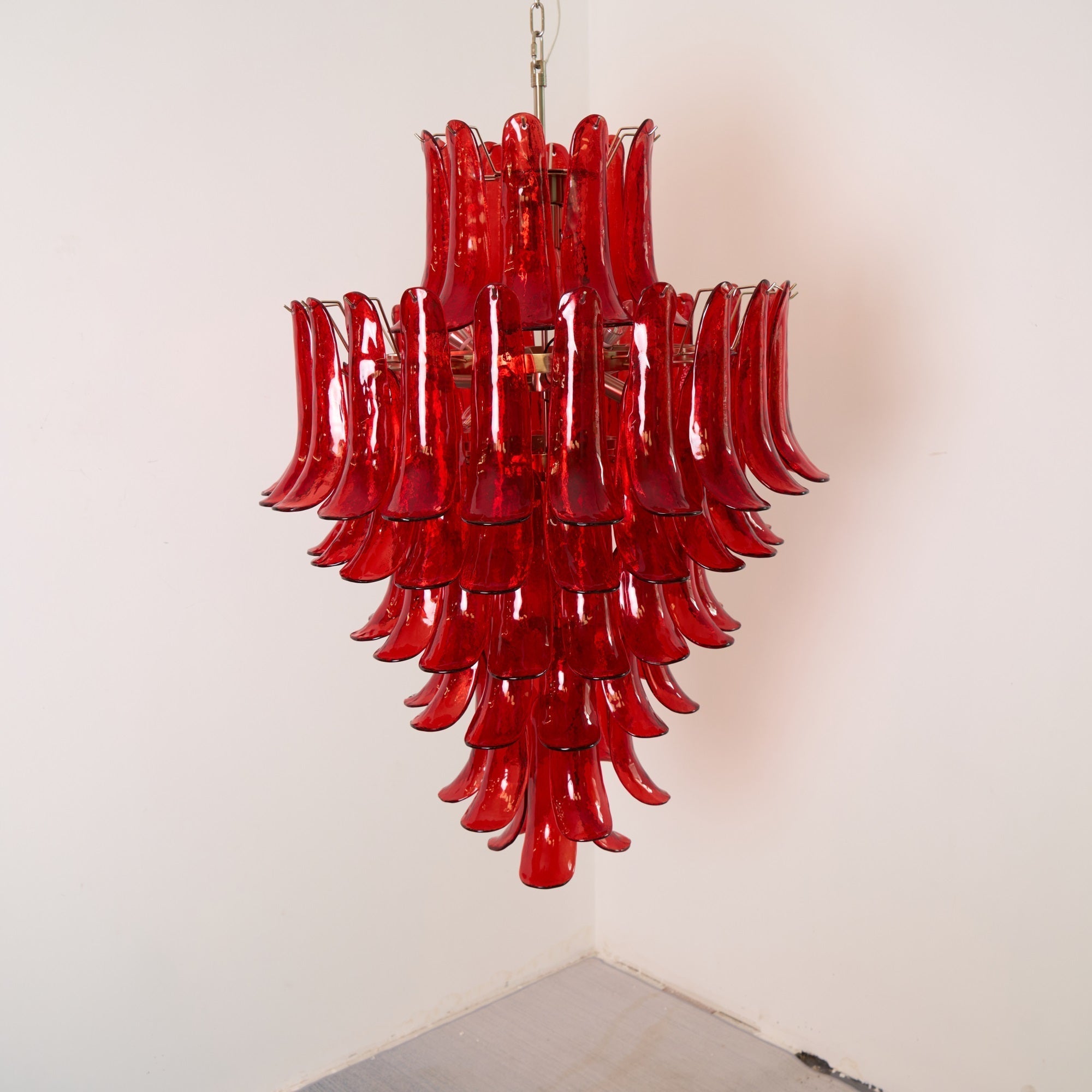 Zinc Postmodern Luxury Petal Glass Chandelier - Letslighting