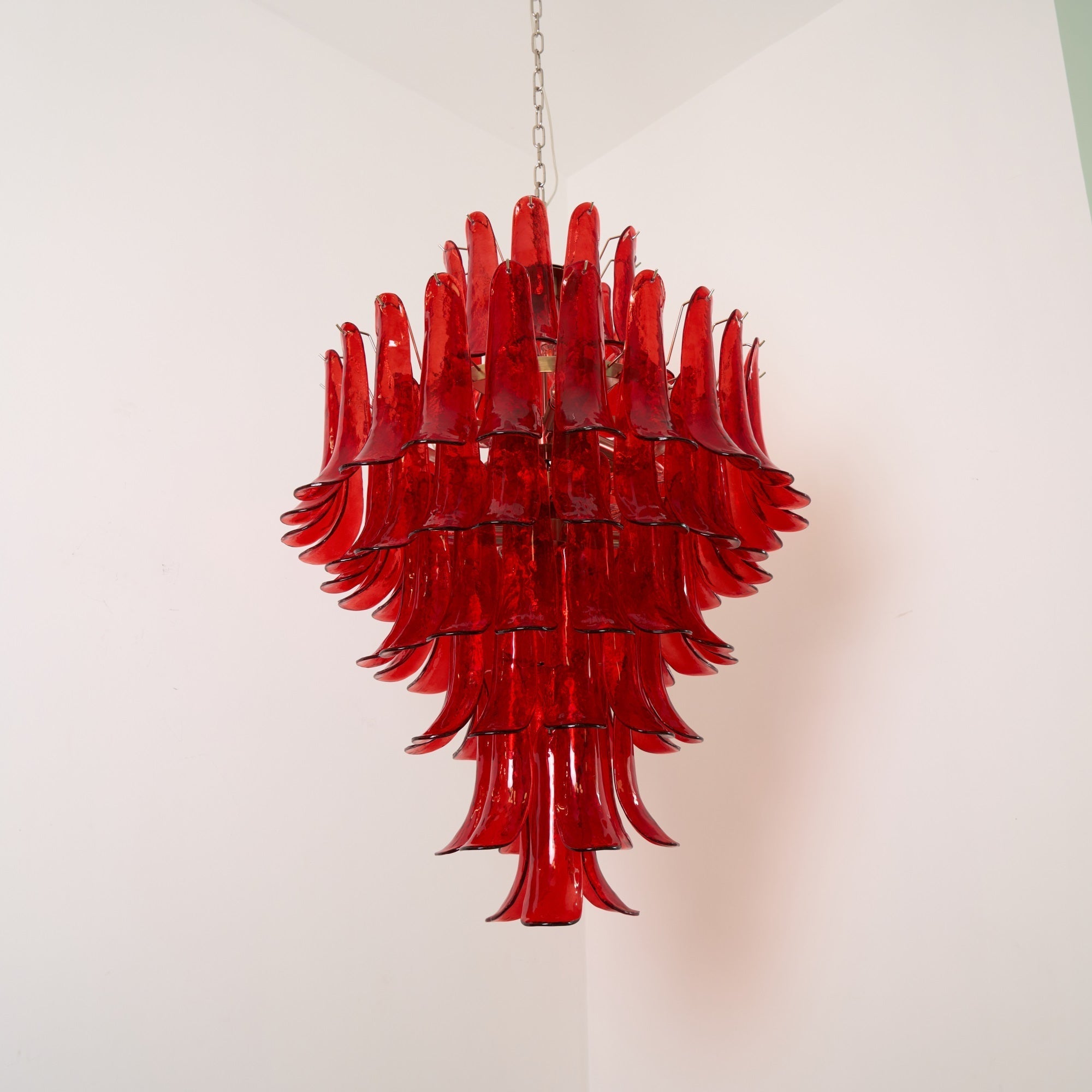 Zinc Postmodern Luxury Petal Glass Chandelier - Letslighting