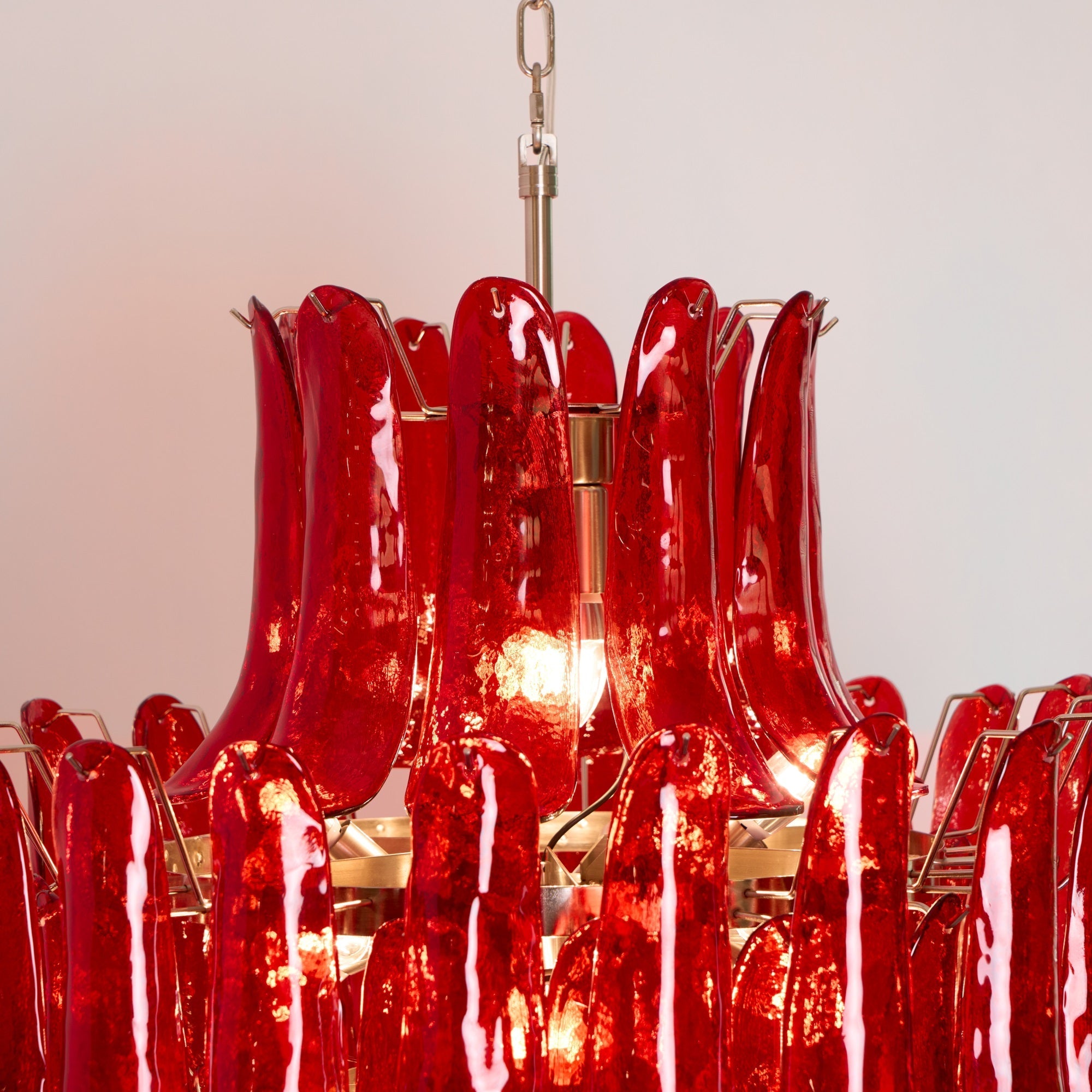 Zinc Postmodern Luxury Petal Glass Chandelier - Letslighting