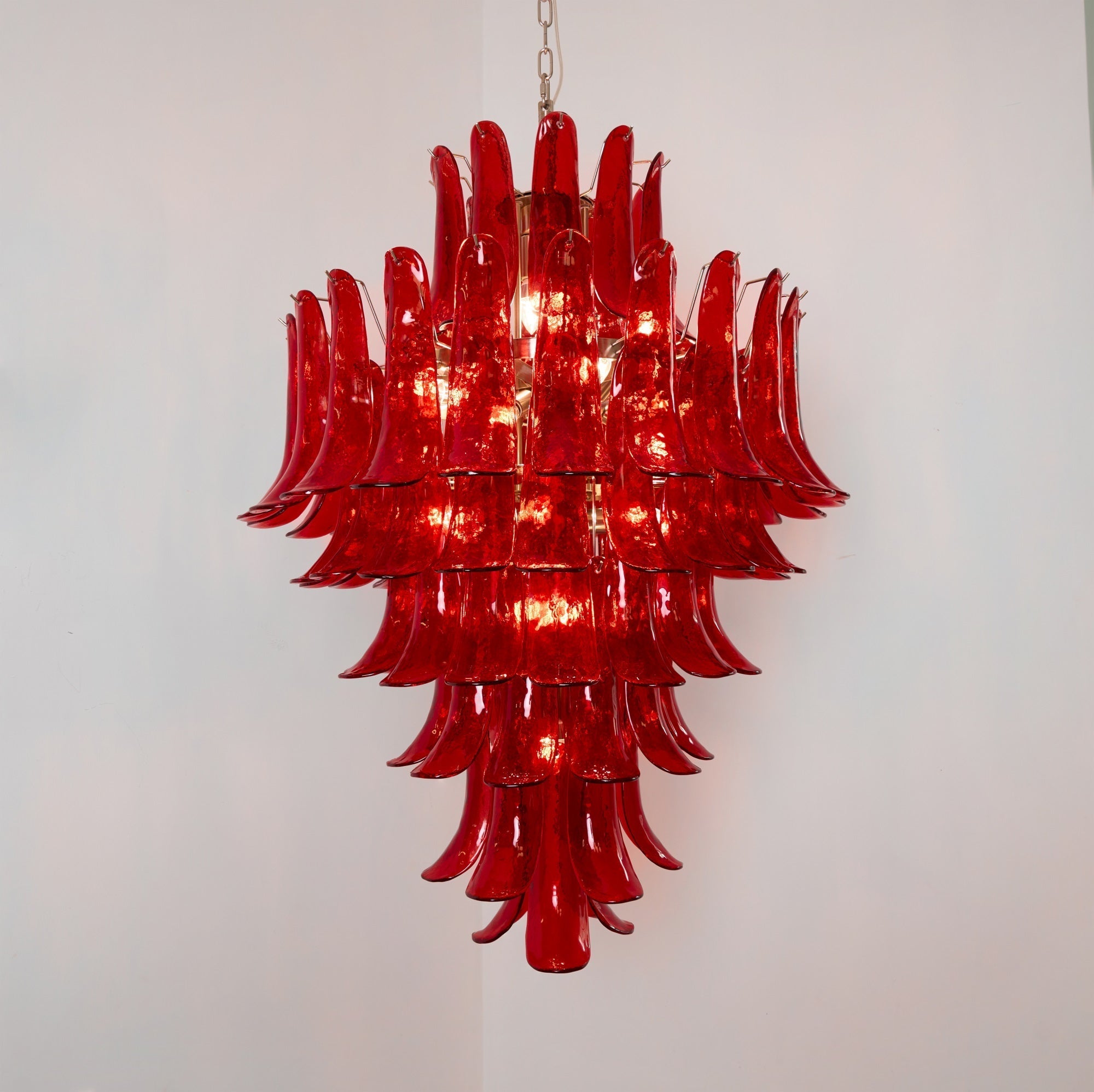 Zinc Postmodern Luxury Petal Glass Chandelier - Letslighting