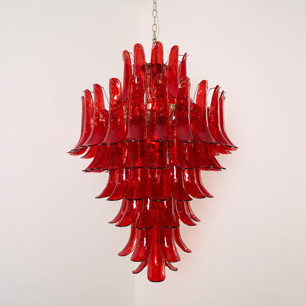 Zinc Postmodern Luxury Petal Glass Chandelier - Letslighting