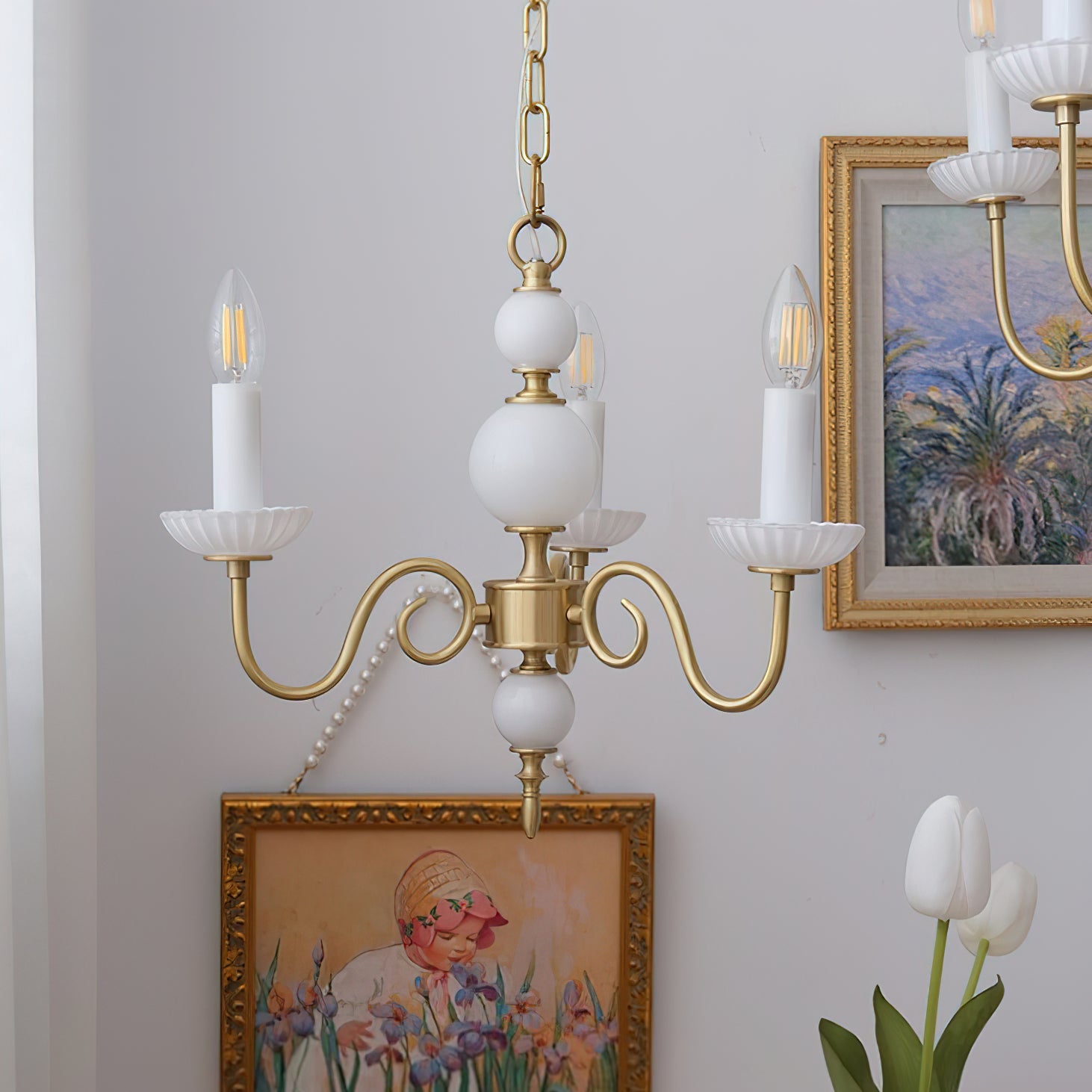 Carlita Chandelier Gold Curved Candle Arms - Letslighting