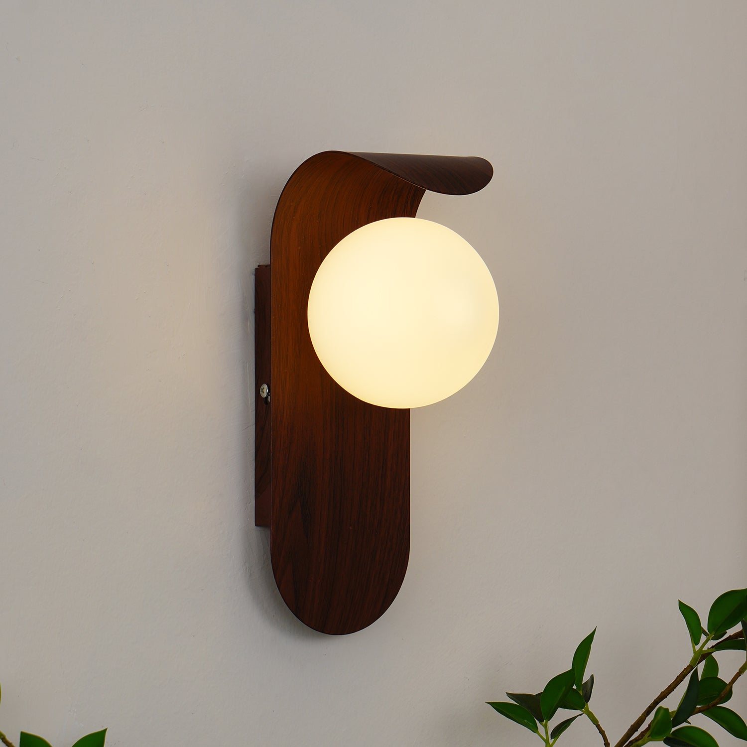 Muto Indoor Wall Lamp  Wood / Walnut