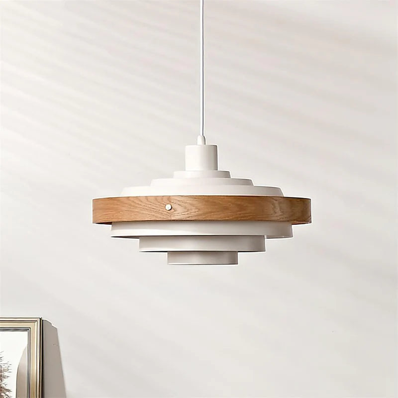 Muto Modern Round Pendant Light Wood - Letslighting