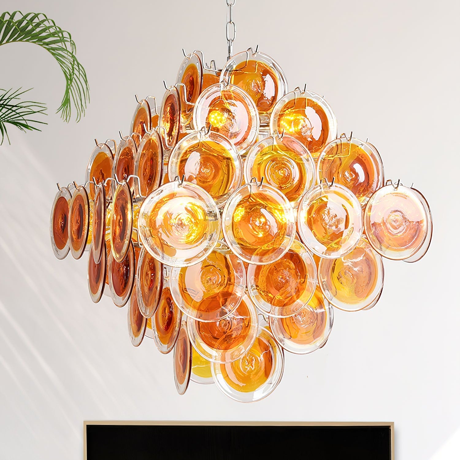 Carmosa Chandelier with Glass Disc Cascade - Letslighting