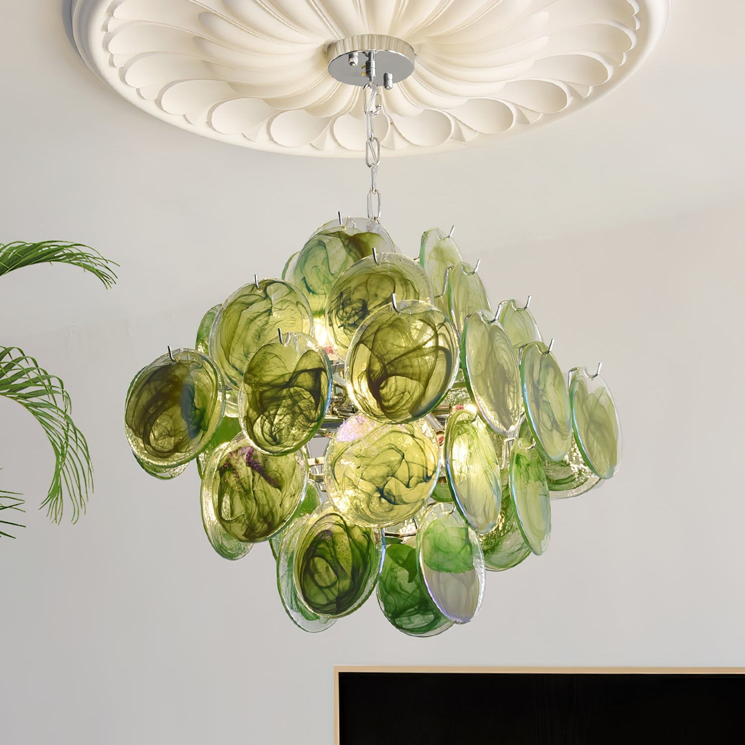 Carmosa Chandelier with Glass Disc Cascade - Letslighting