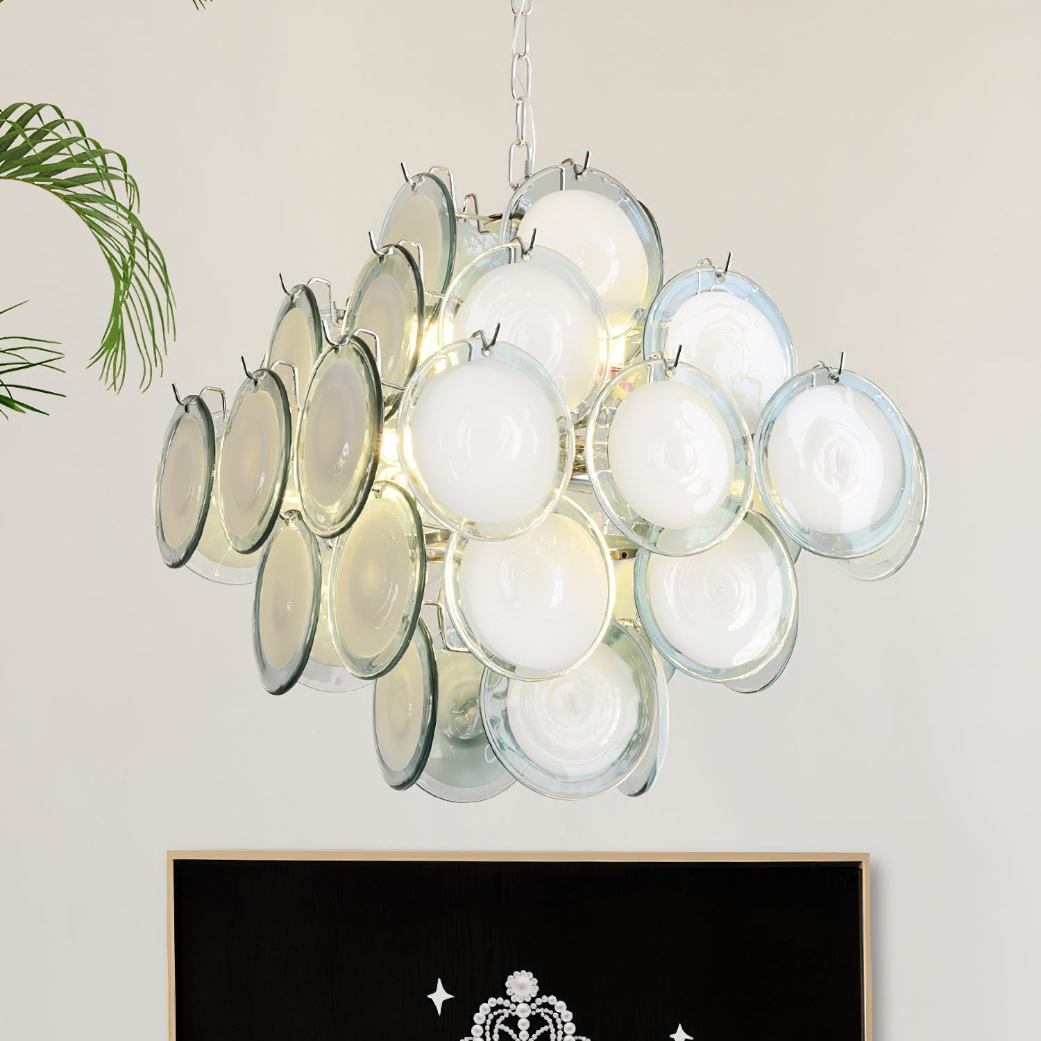 Carmosa Chandelier with Glass Disc Cascade - Letslighting