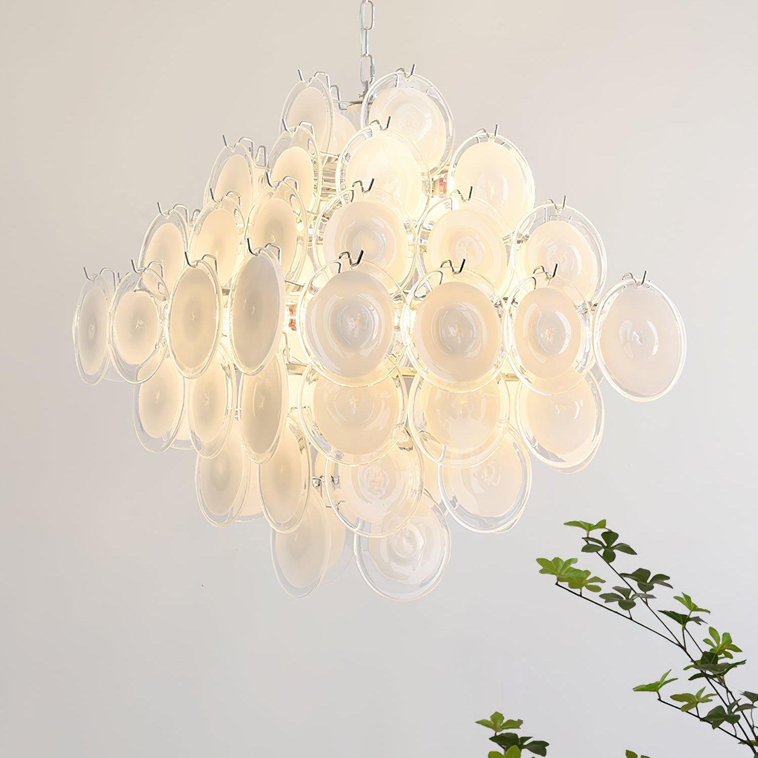Carmosa Chandelier with Glass Disc Cascade - Letslighting