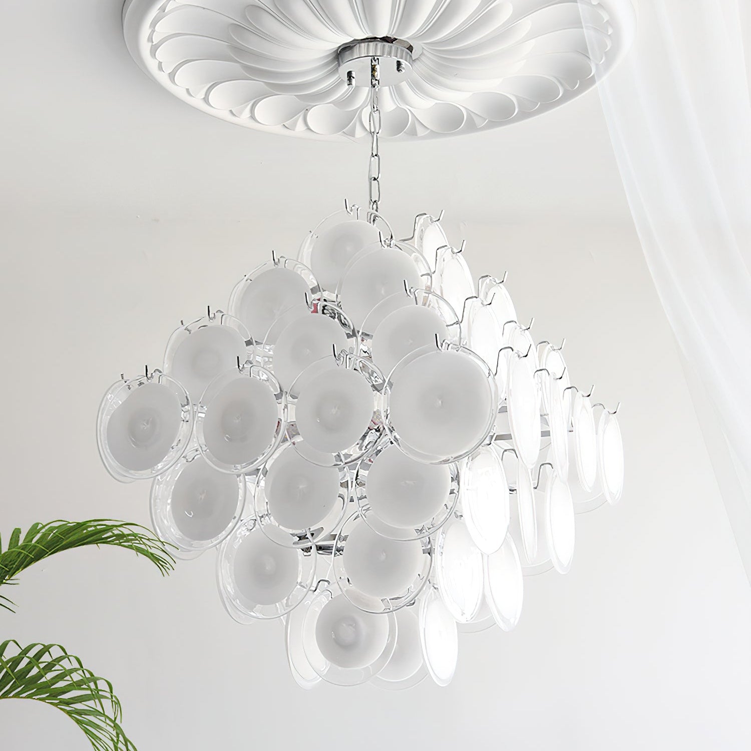 Carmosa Chandelier with Glass Disc Cascade - Letslighting