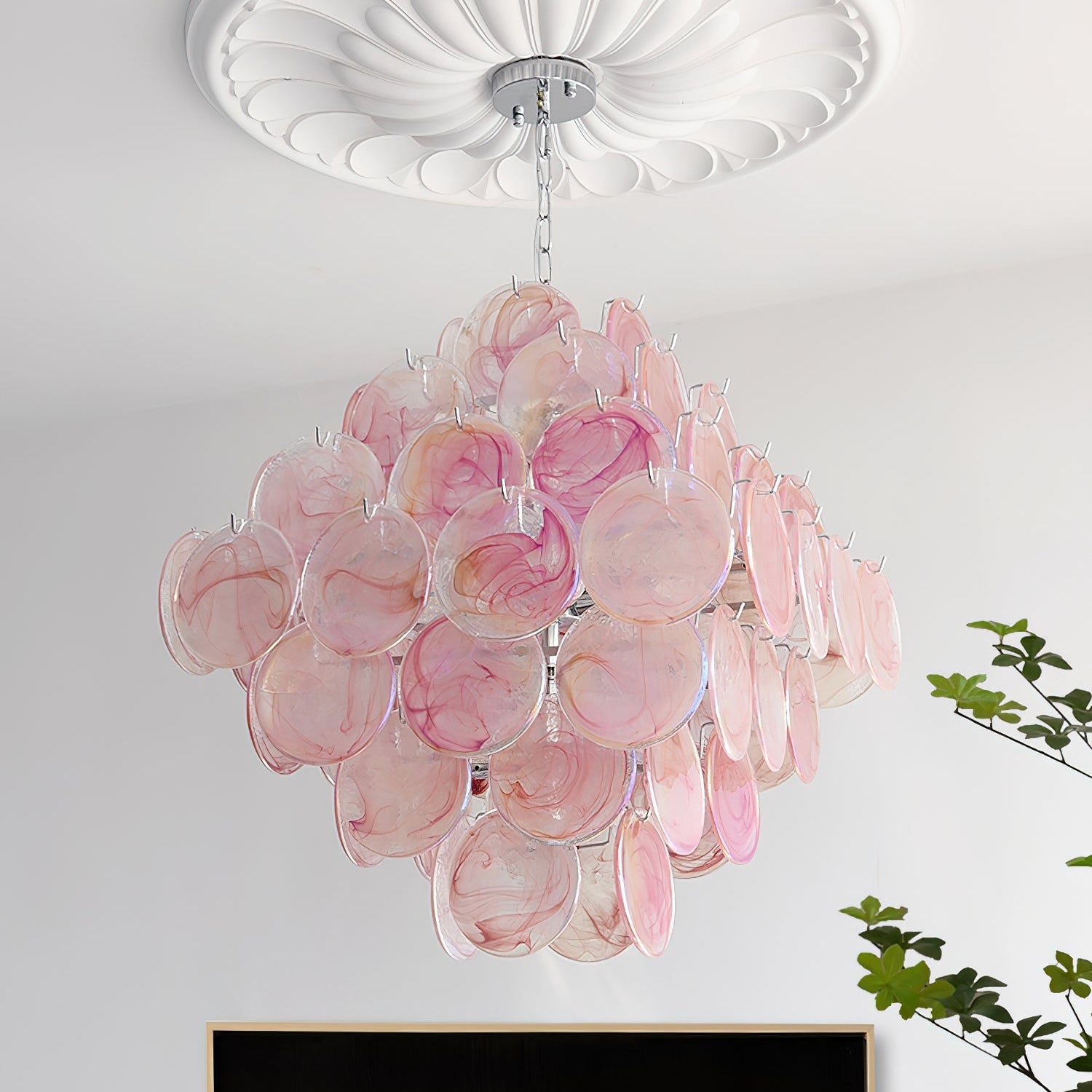 Carmosa Chandelier with Glass Disc Cascade - Letslighting