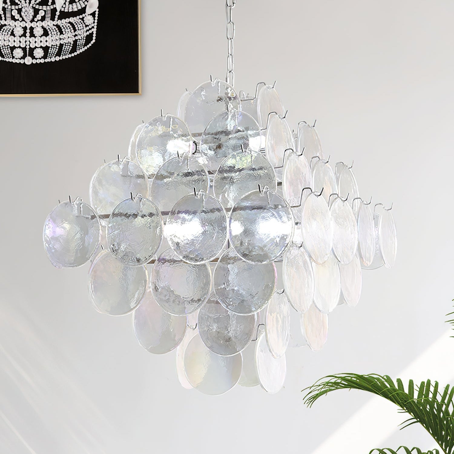 Carmosa Chandelier with Glass Disc Cascade - Letslighting