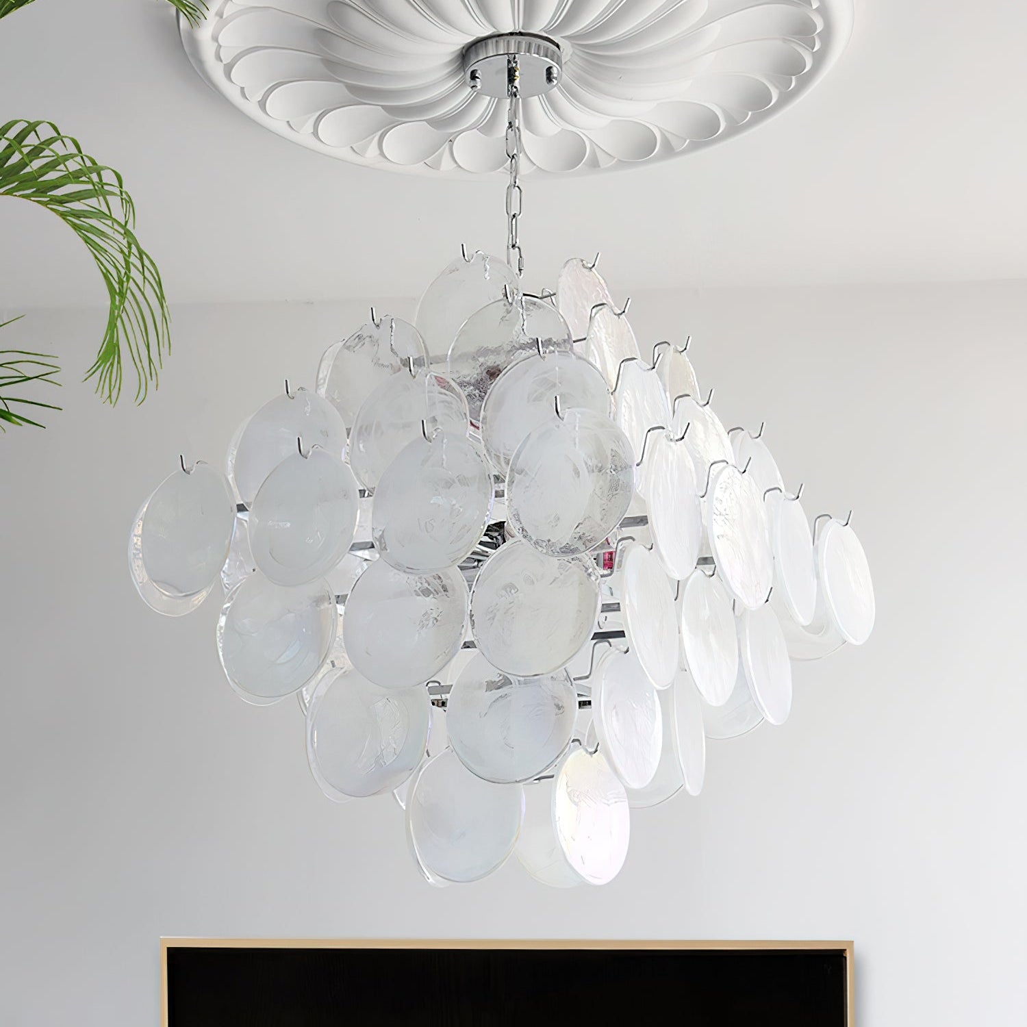 Carmosa Chandelier with Glass Disc Cascade - Letslighting