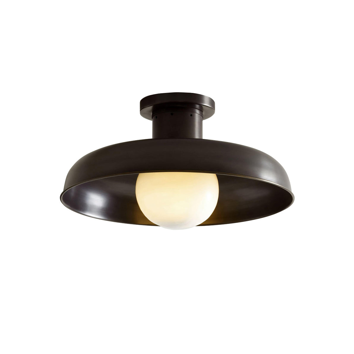 Quasar Modern Minimalist Glass Semi Flush Ceiling Lamp - Letslighting