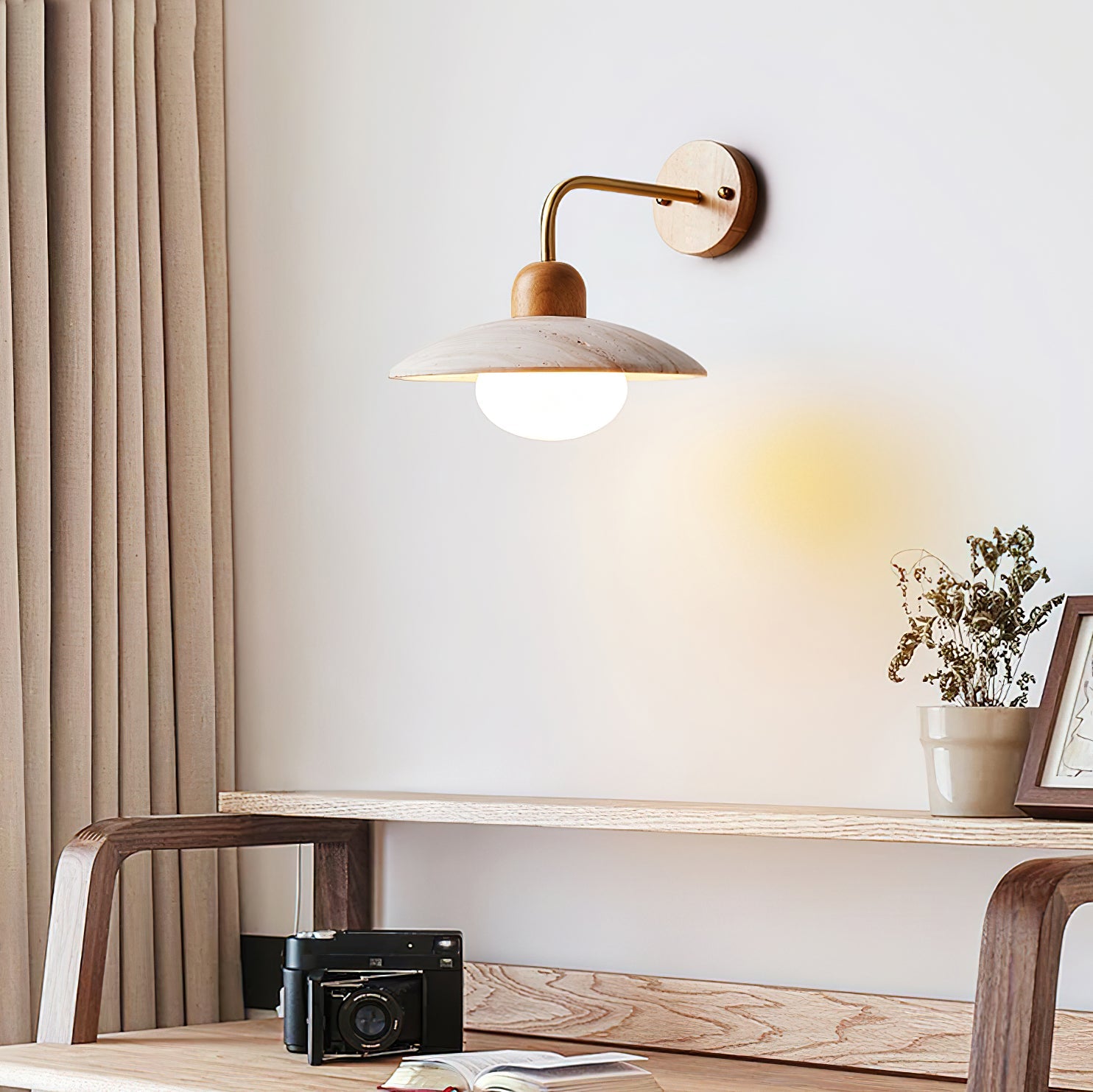 Aria Wall Lamp Vintage Travertine - Letslighting