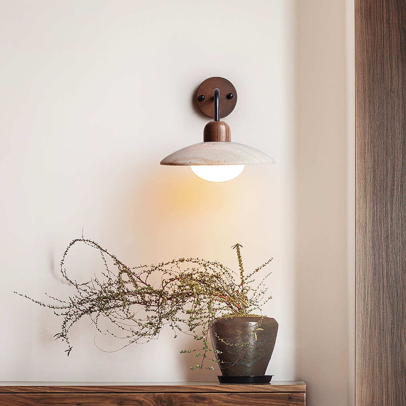 Aria Wall Lamp Vintage Travertine - Letslighting
