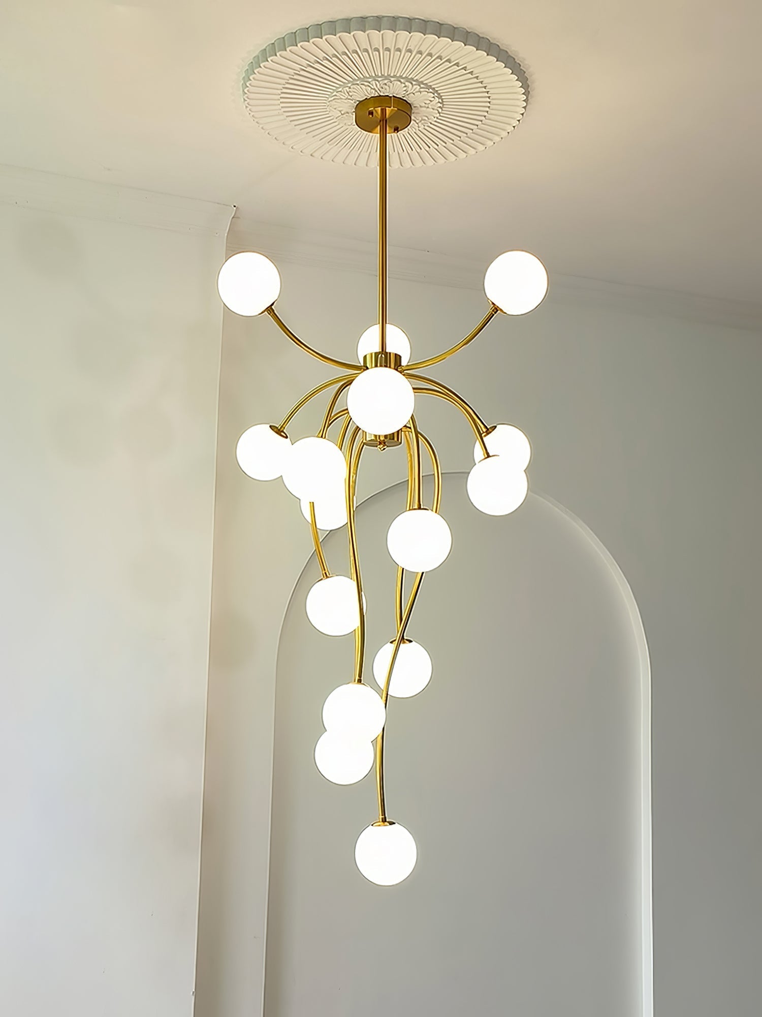 Astralyn Brass Globe Chandelier - Letslighting