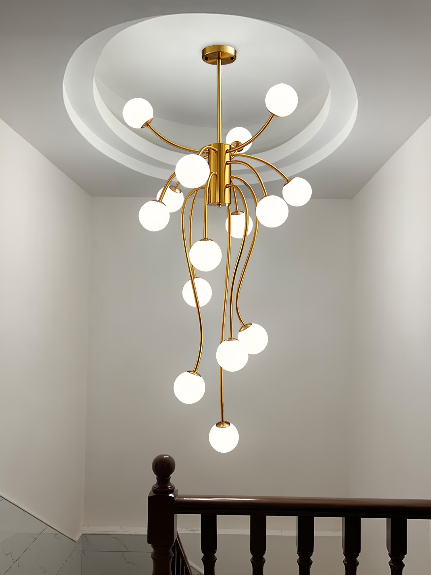 Astralyn Brass Globe Chandelier - Letslighting