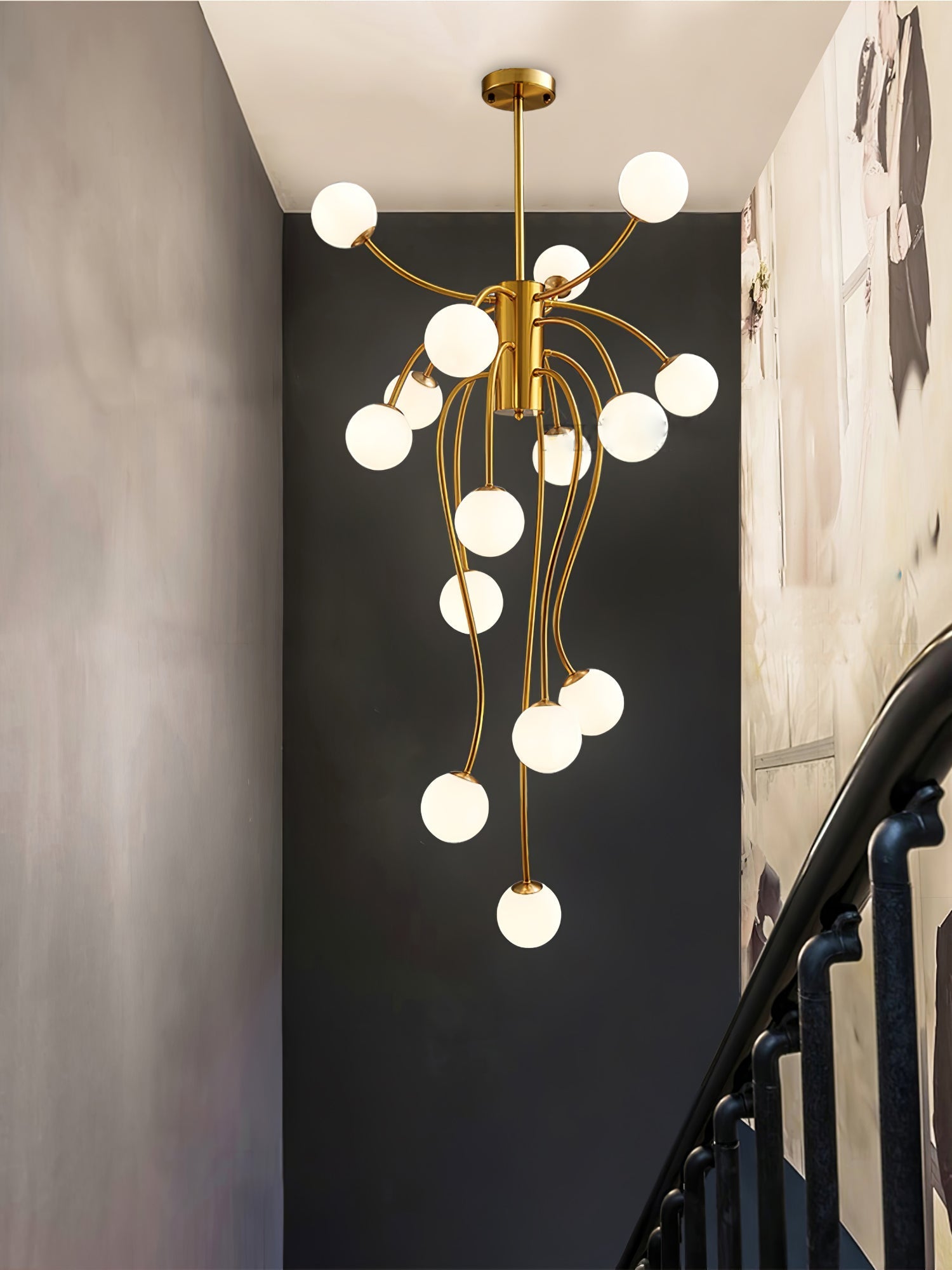 Astralyn Brass Globe Chandelier - Letslighting