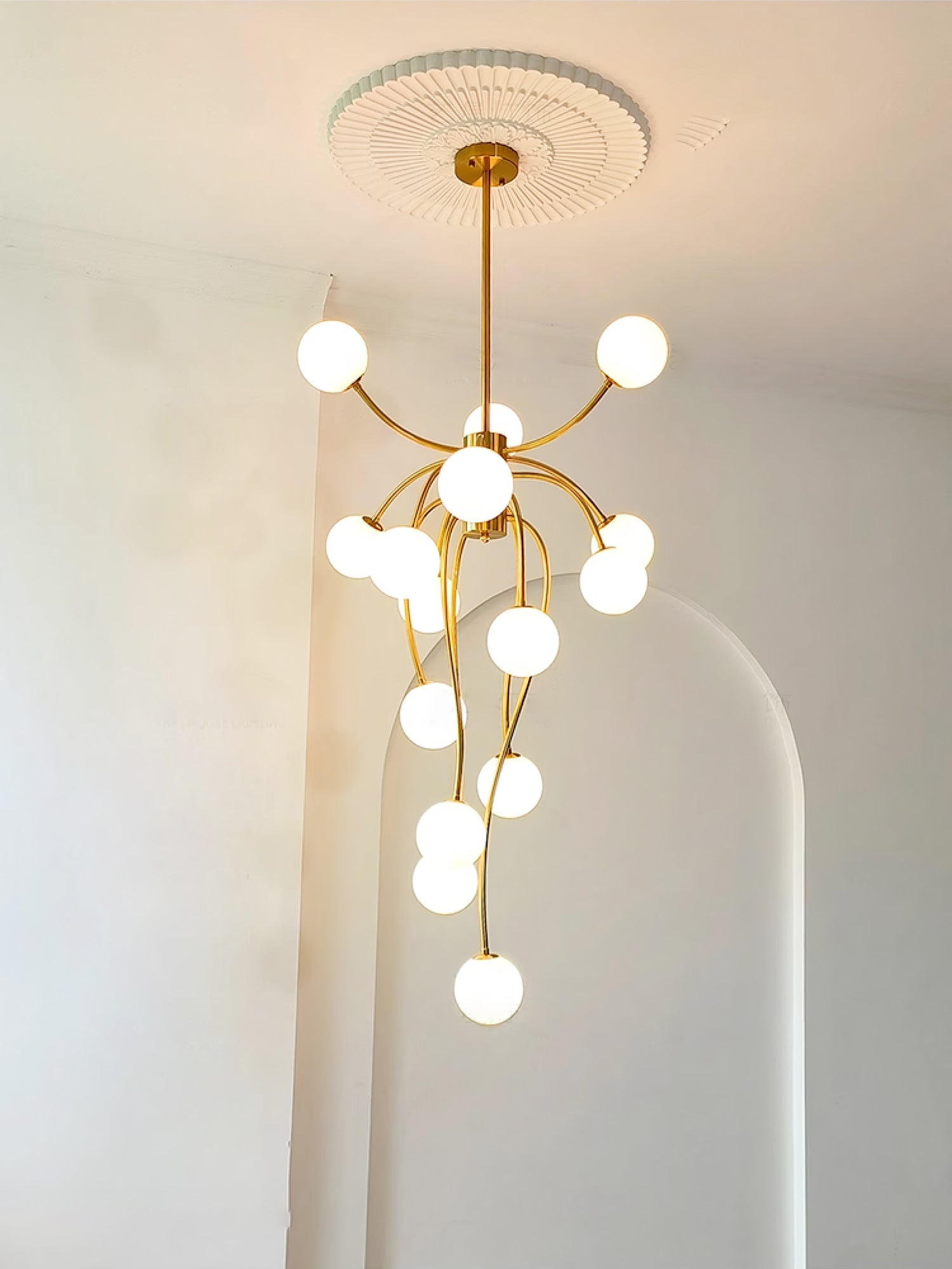 Astralyn Brass Globe Chandelier - Letslighting