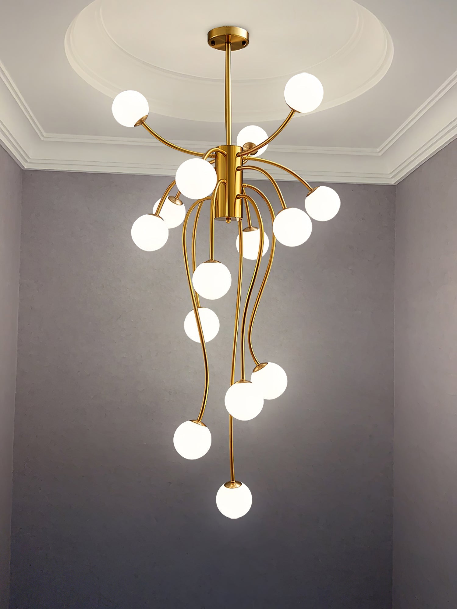Astralyn Brass Globe Chandelier - Letslighting