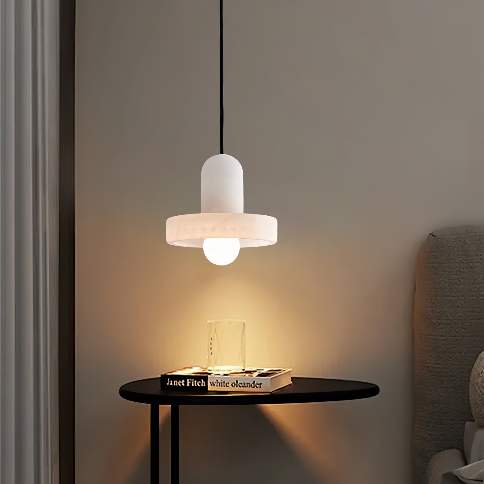 Ritta Pendant Lamp White Alabaster Vintage