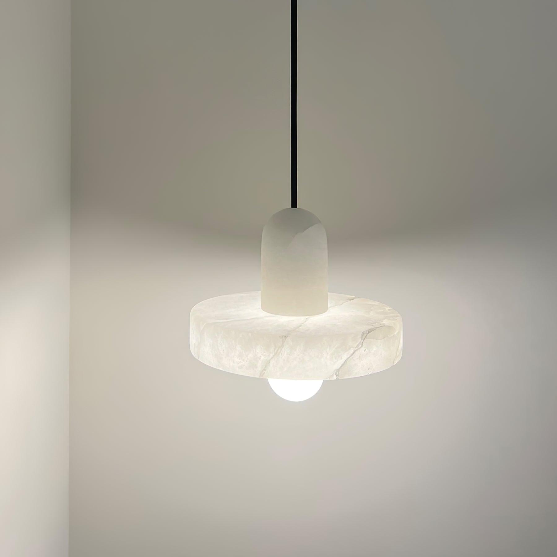 Ritta Pendant Lamp White Alabaster Vintage