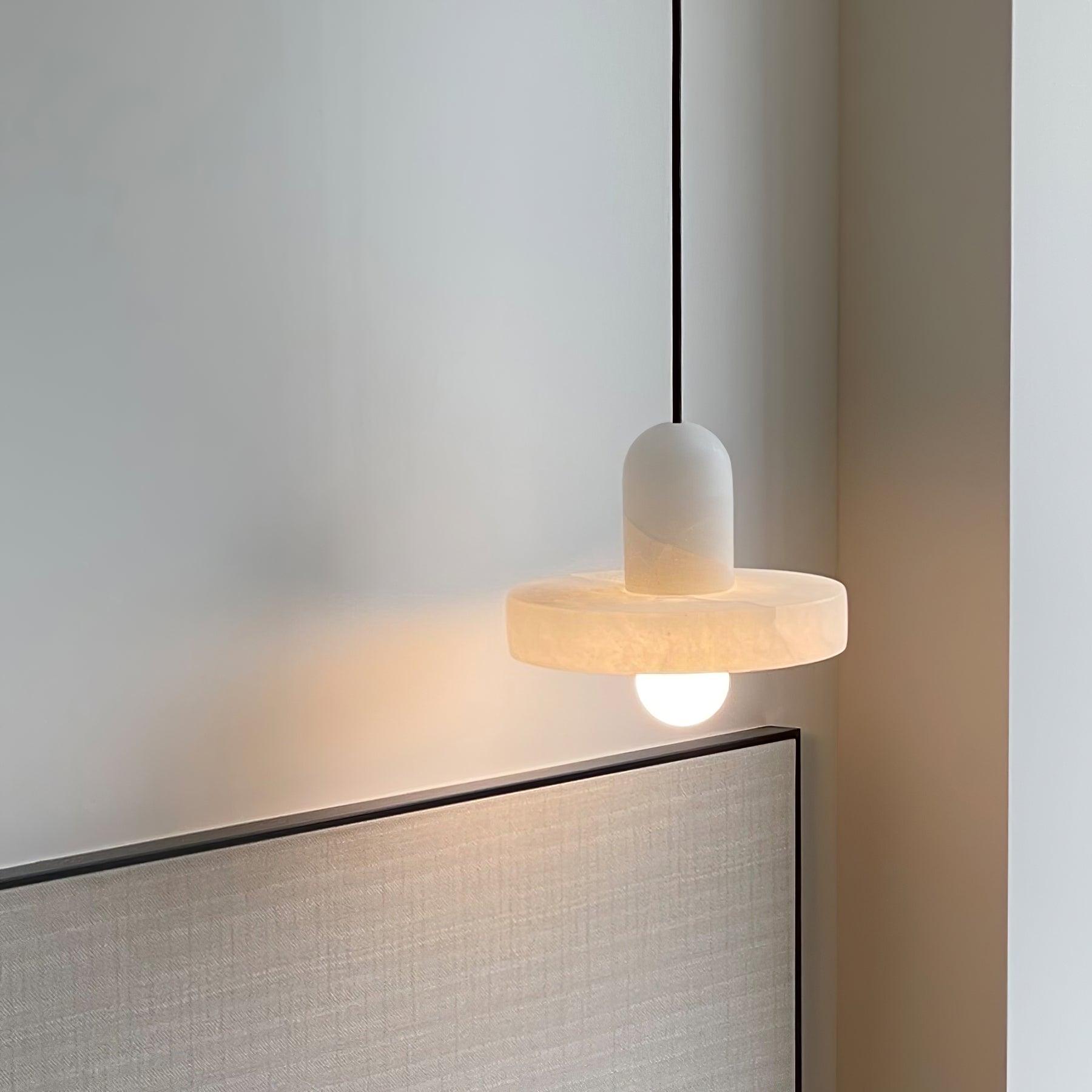 Ritta Pendant Lamp White Alabaster Vintage